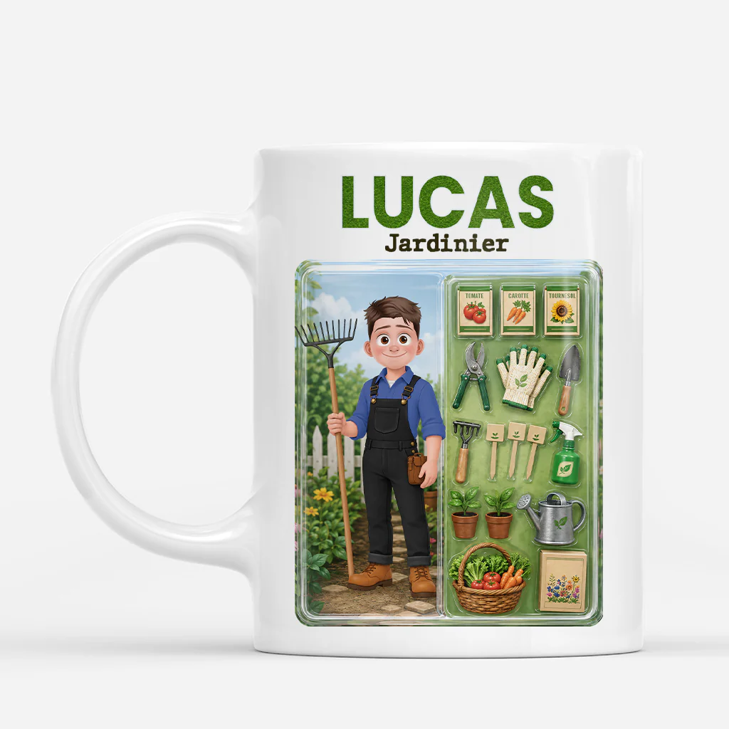 [Effet d'Impression 3D] Mug Personnalisé Jardin - Cadeau Pour Jardinier Femme Homme