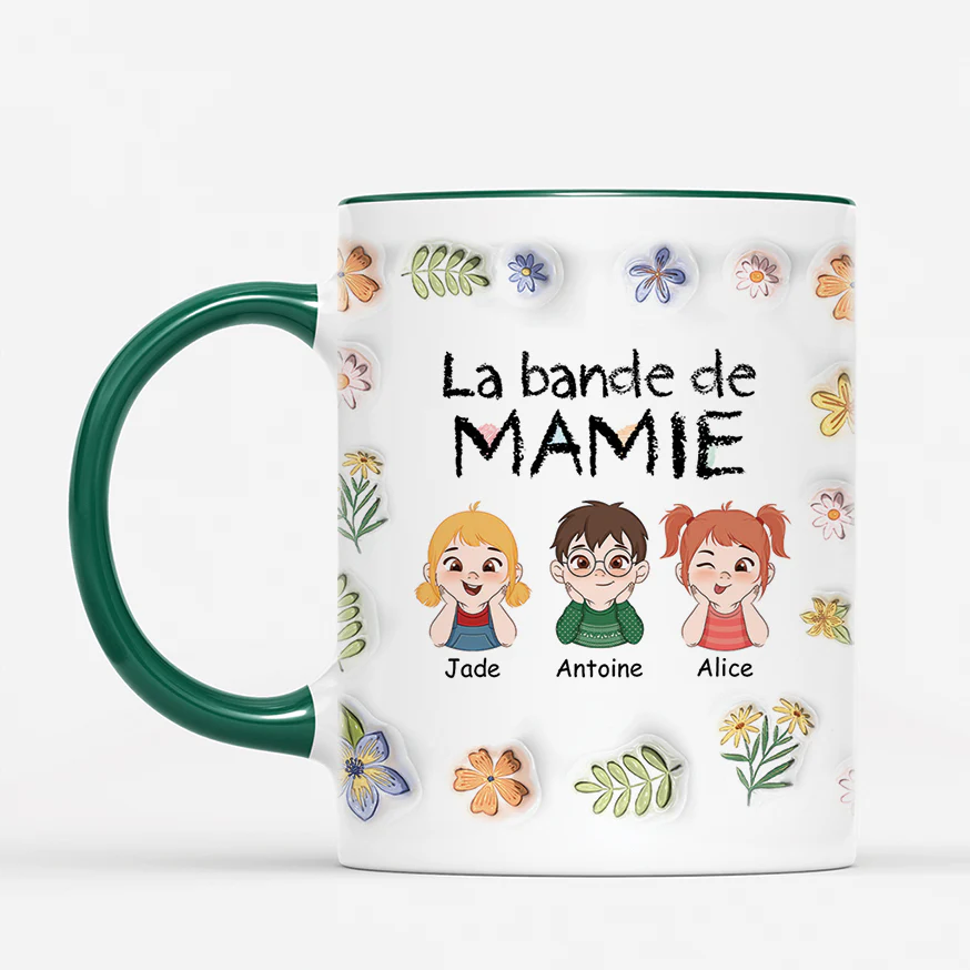 [Effet d'Impression 3D] Mug mamie personnalisé – La bande à mamie - Image 2