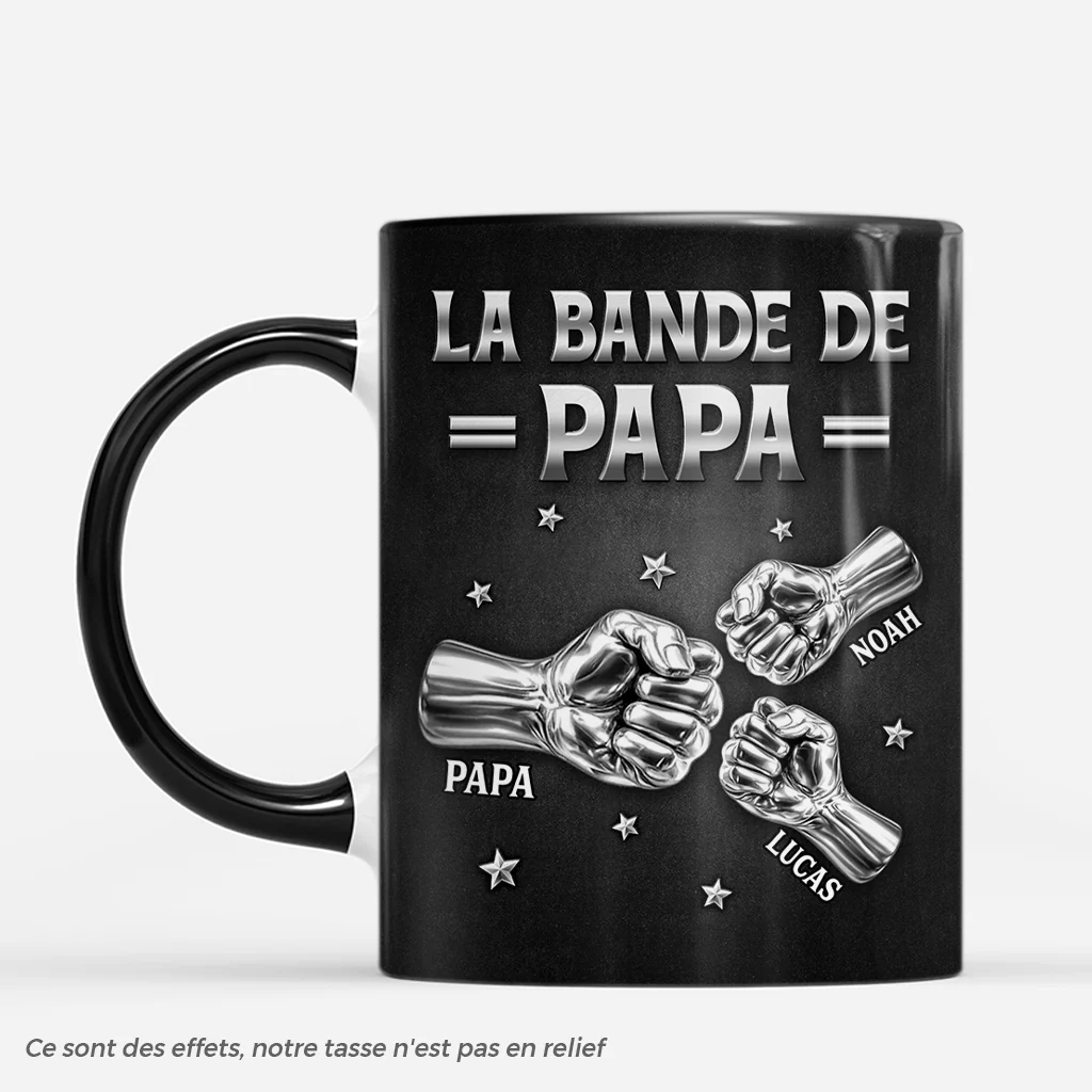 [Effet d'impression 3D] Mug Personnalisé - La Bande À Papa Papy Fort