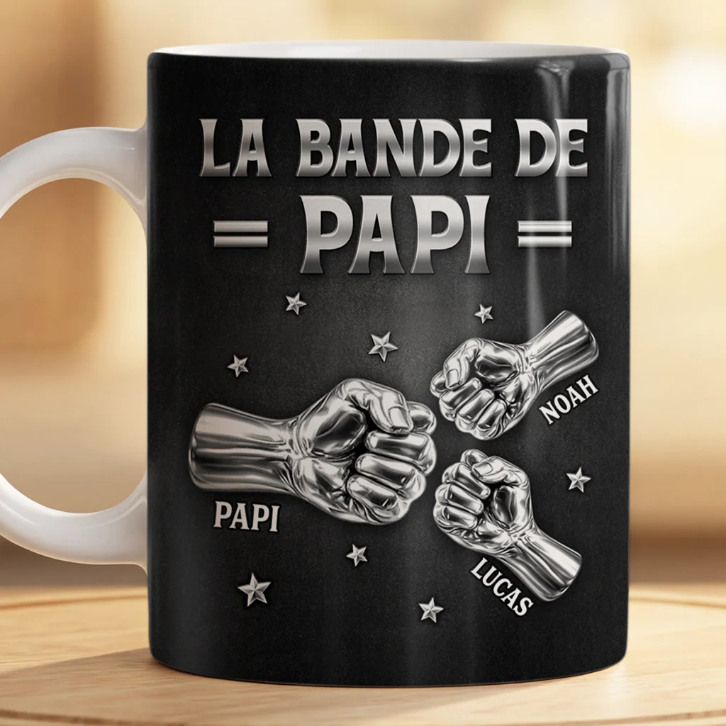 [Effet d'impression 3D] Mug Personnalisé - La Bande À Papa Papy Fort - Image 2