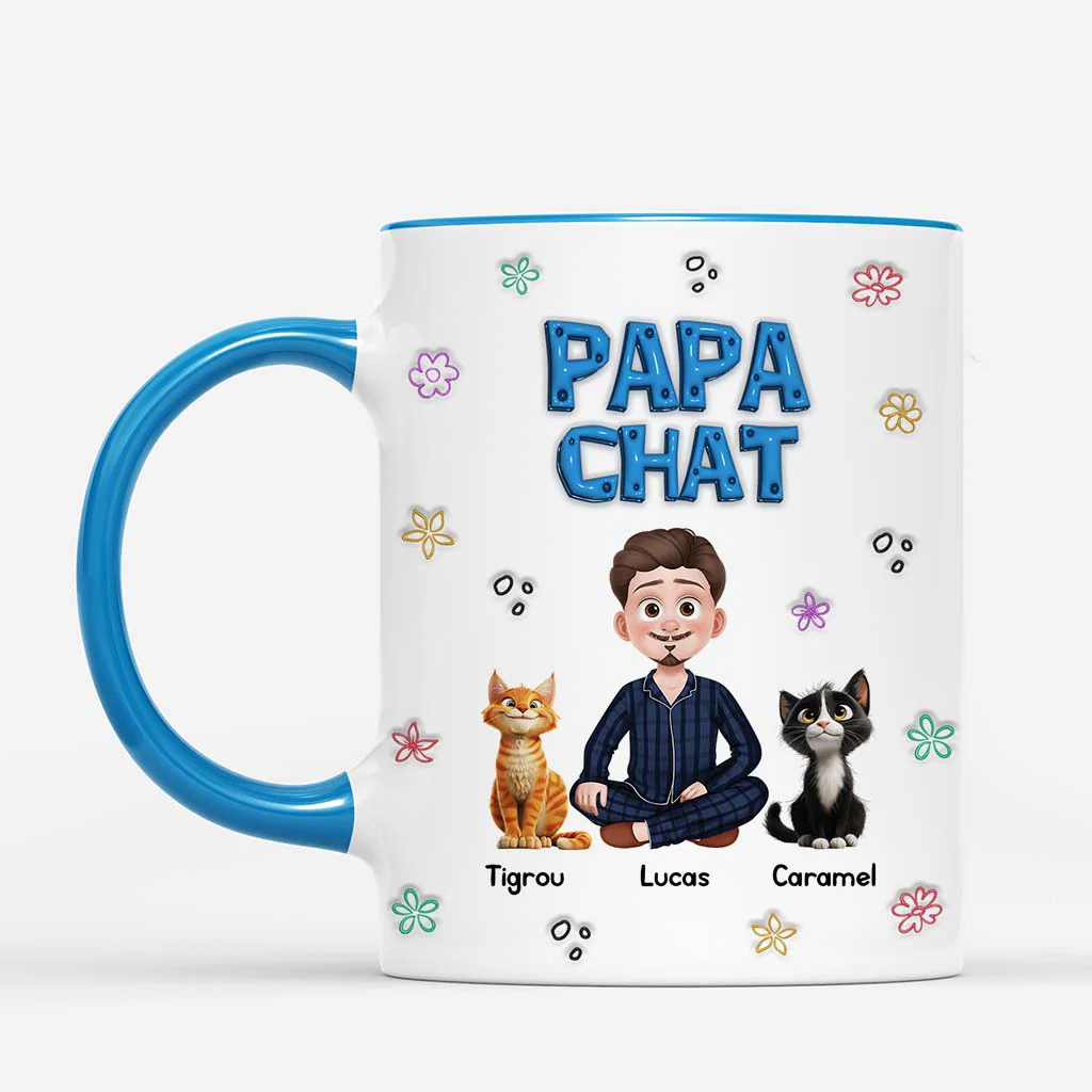 [Effet d'impression 3D] Mug Personnalisé - Maman Chat - Image 2