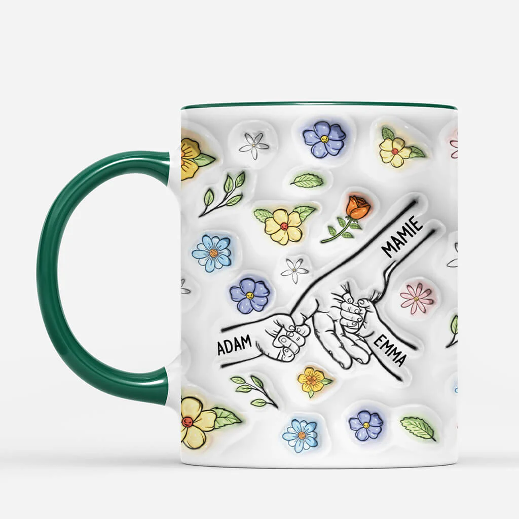 [Effet d'Impression 3D] Mug Personnalisé Maman Avec Fleurs Délicates - Image 2