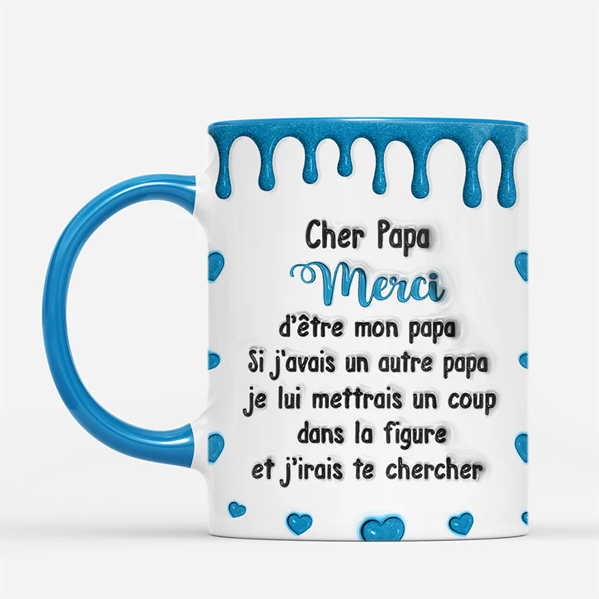 Mug Personnalisé - Merci D’être Ma Maman/Mon Papa - Effet 3D - Image 2