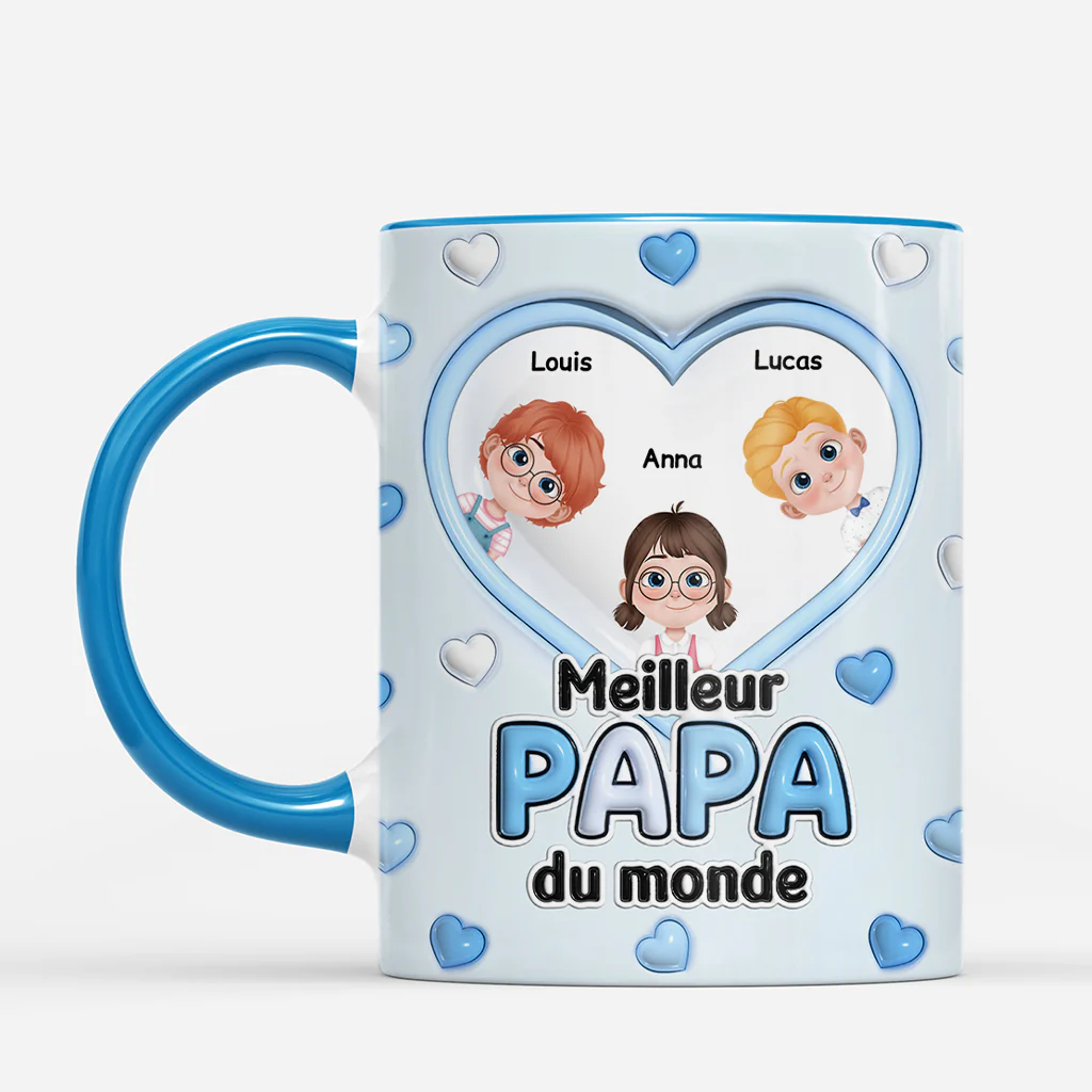 [Effet d'impression 3D] Mug Personnalisé - Merci Meilleure Maman Papa - Image 2