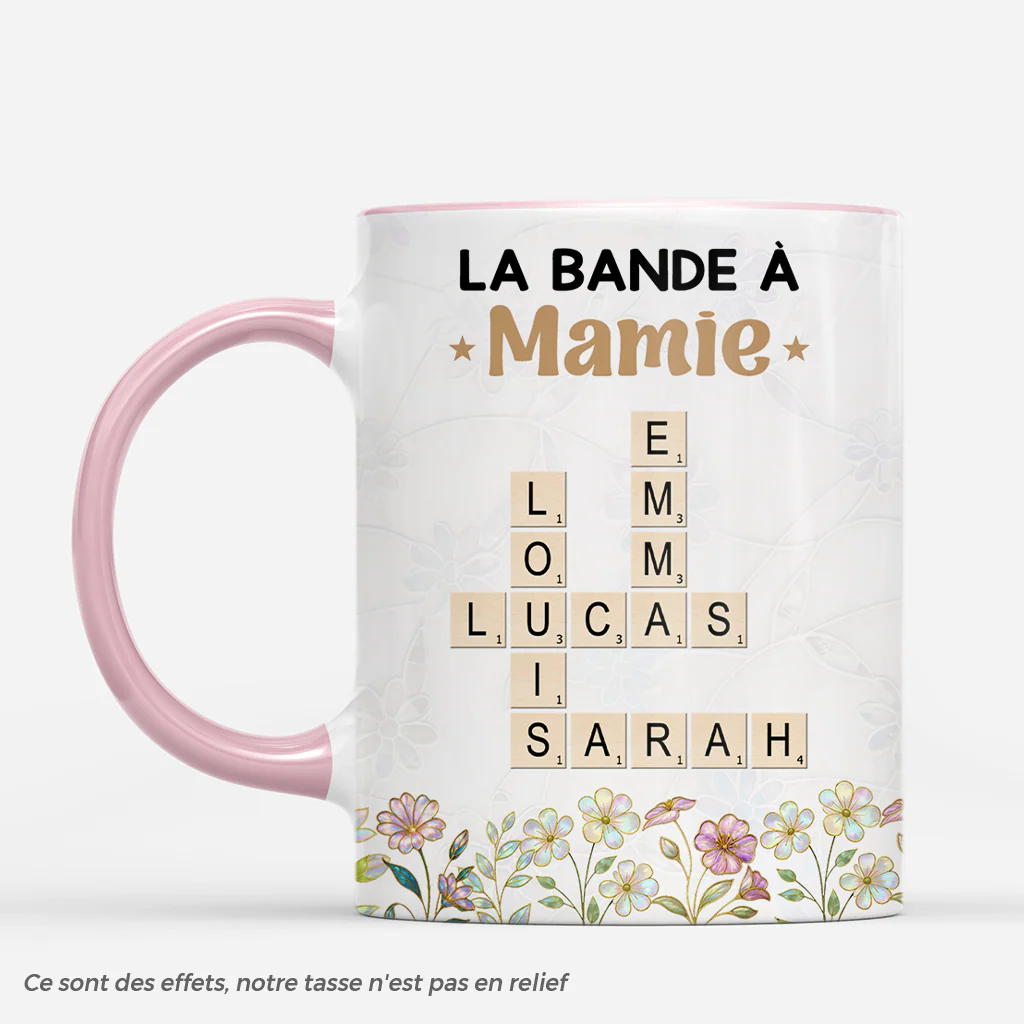[Effet d'impression 3D] Mug Personnalisé Maman - La Bande À Maman / Mamie Avec Mots Croisés - Image 2