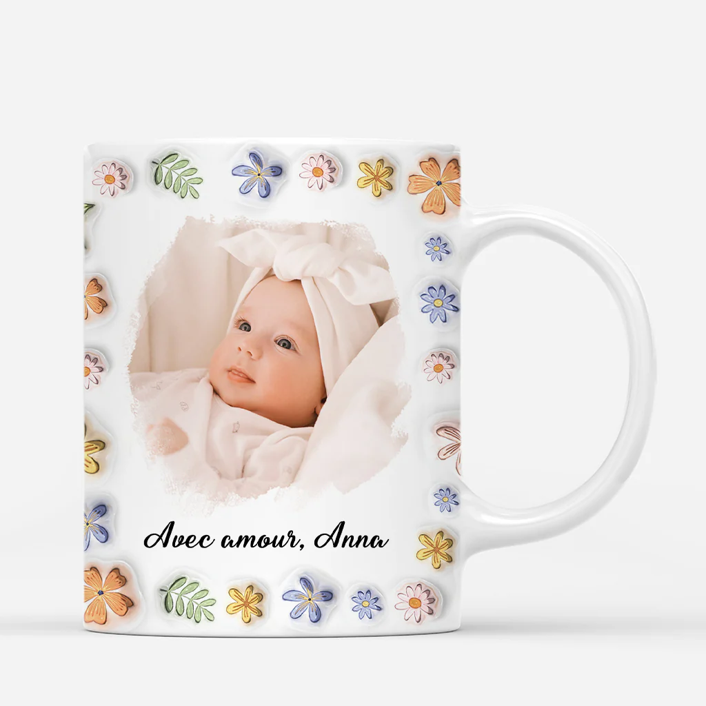 [Effet d'Impression 3D] Mug Personnalisé Papa Avec Photo - Bonjour Papa Bricoleur - Image 3