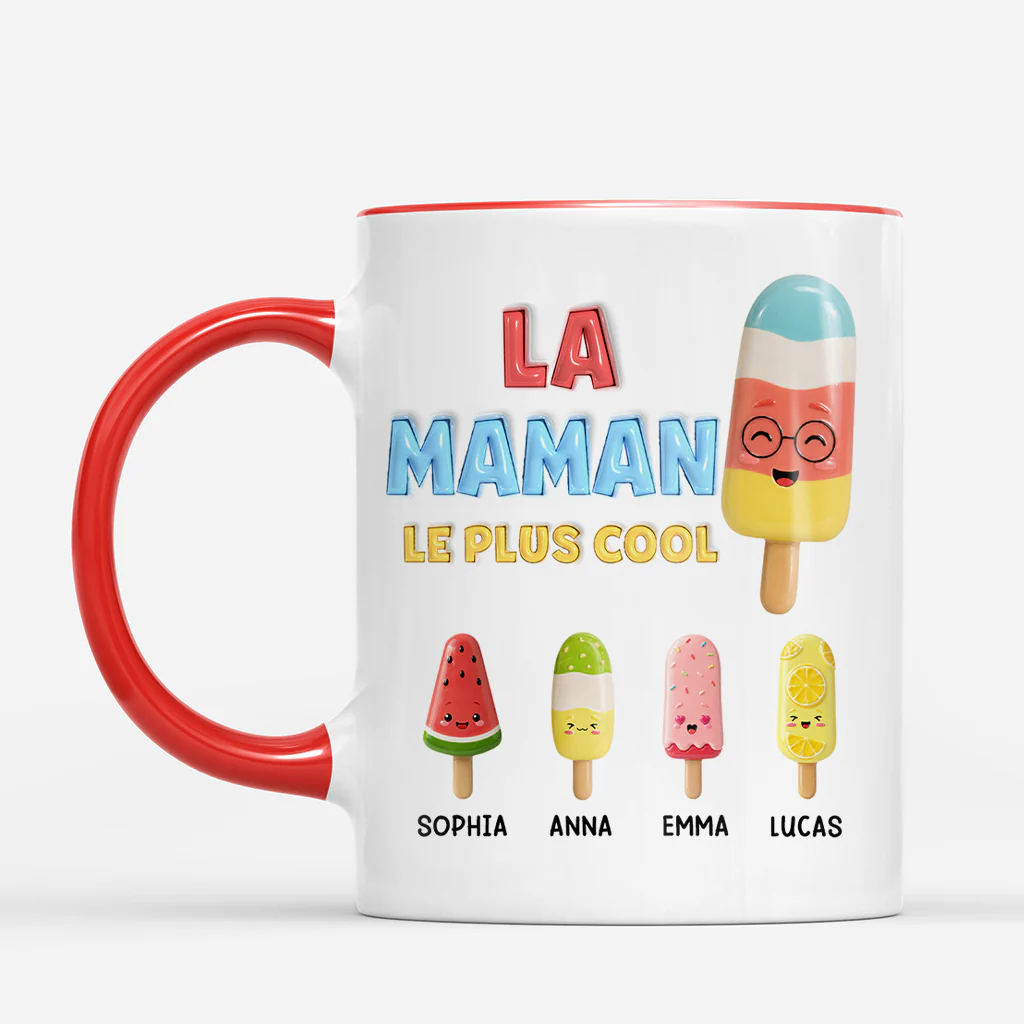 [Effet d'Impression 3D] Mug Personnalisé Papa - La Maman Le Papa Le Plus Cool - Image 2