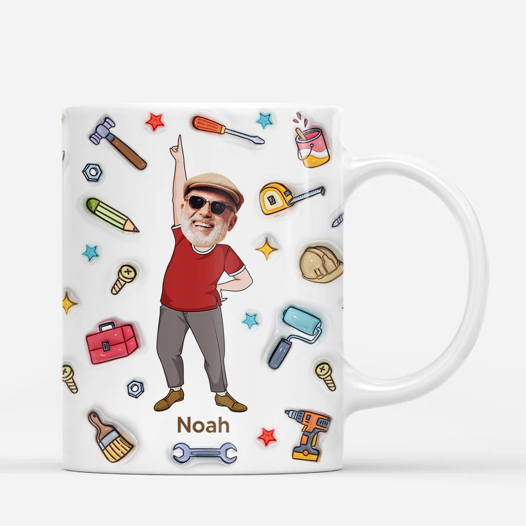 Mug Personnalisé Papa Effet 3D - Le Mythe La Légende - Image 3