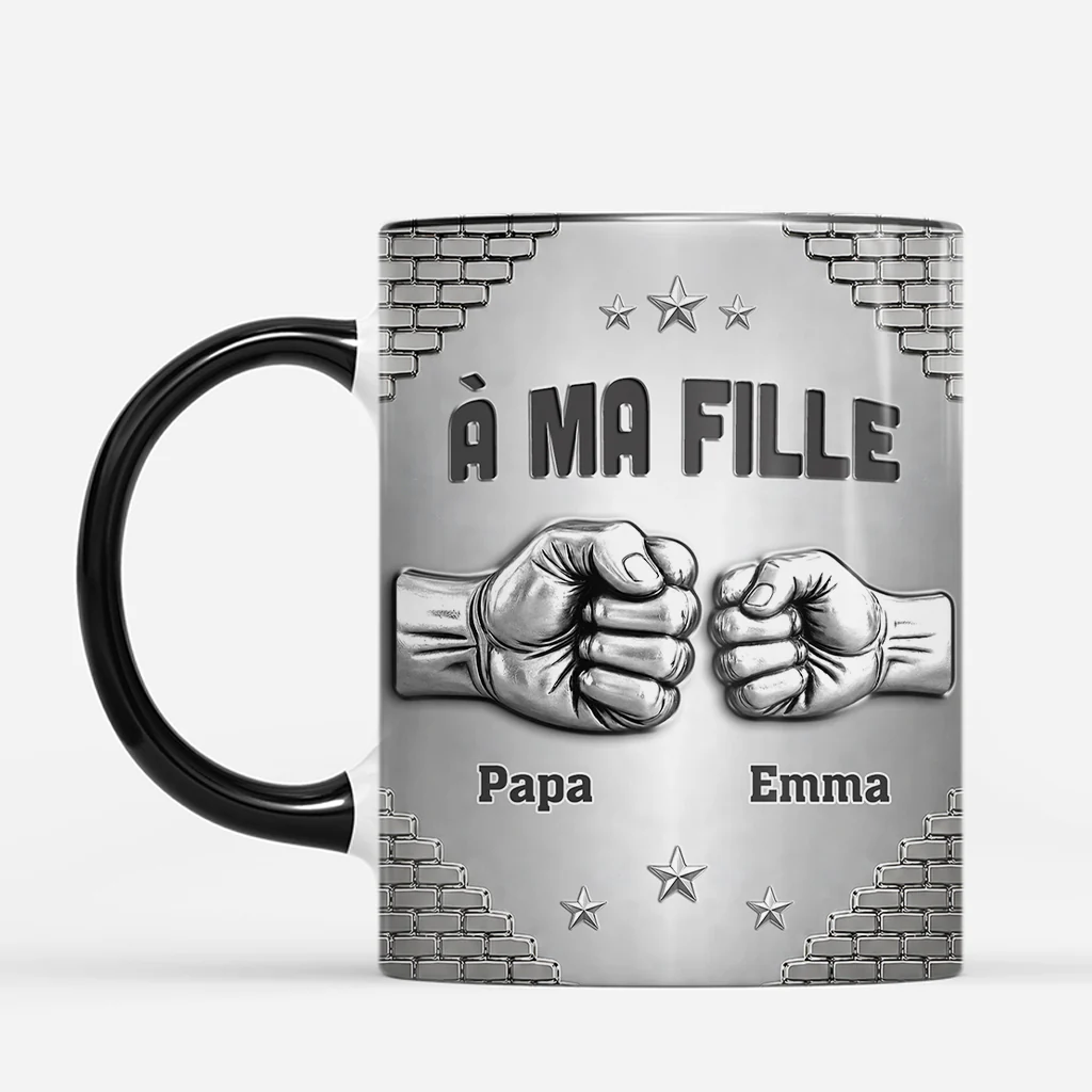 [Effet d'Impression 3D] Mug Personnalisé Papa Papy - À Mon Fils Devenir Un Père - Image 2
