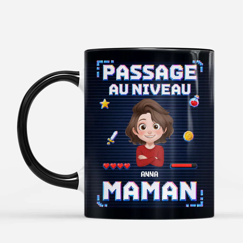 [Effet d'impression 3D] Mug Personnalisé - Papa Promu Maman Promue - Image 2