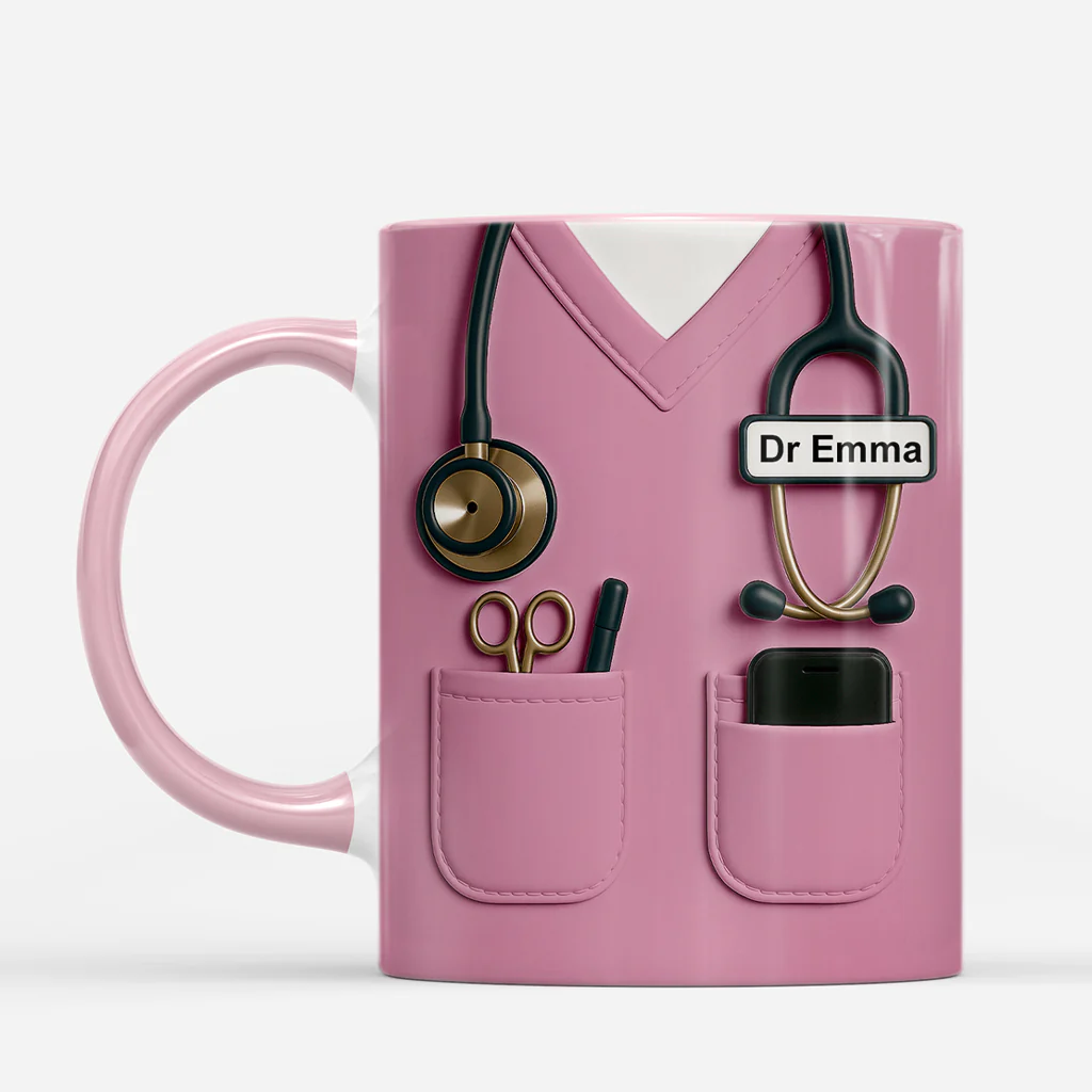 [Effet d'impression 3D] Mug Personnalisé Pour Docteur/Infirmière -  Cadeau Pour Un Infirmier - Image 2