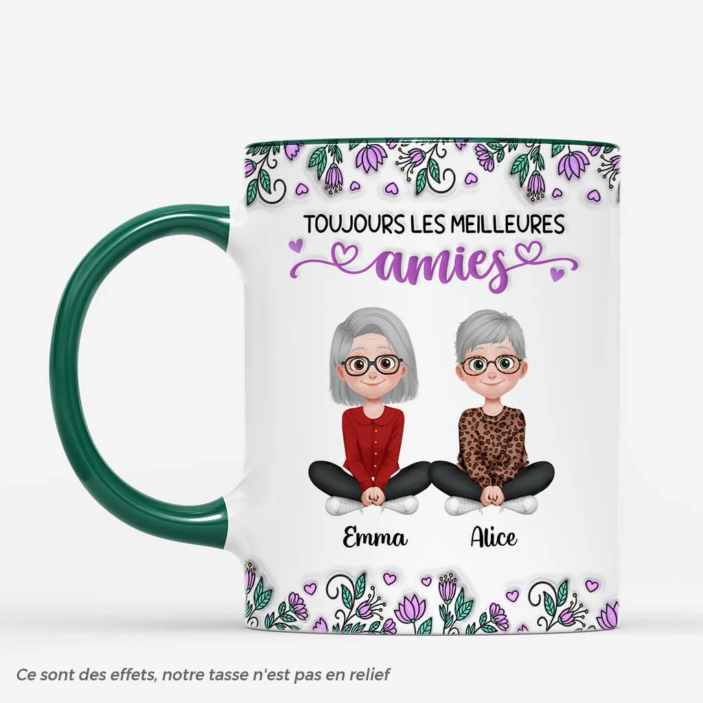 [Effet d'impression 3D] Tasse Personnalisée Amitié - Meilleures Amies Pour Toujours - Image 2
