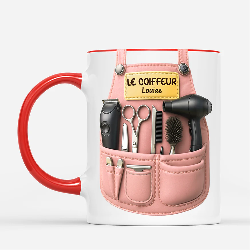 [Effet d'impression 3D] Cadeau Pour Un Coiffeur | Mug Personnalisé Le Coiffeur Femme Homme - Image 2