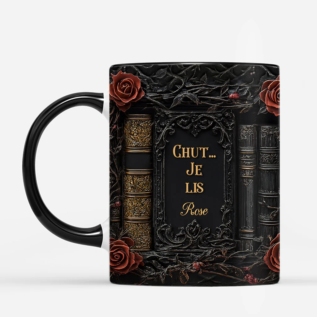 [Effet d'impression 3D] Mug Personnalisé Pour Amoureuse Des Livres - Je Préfère Le Méchant - Image 2