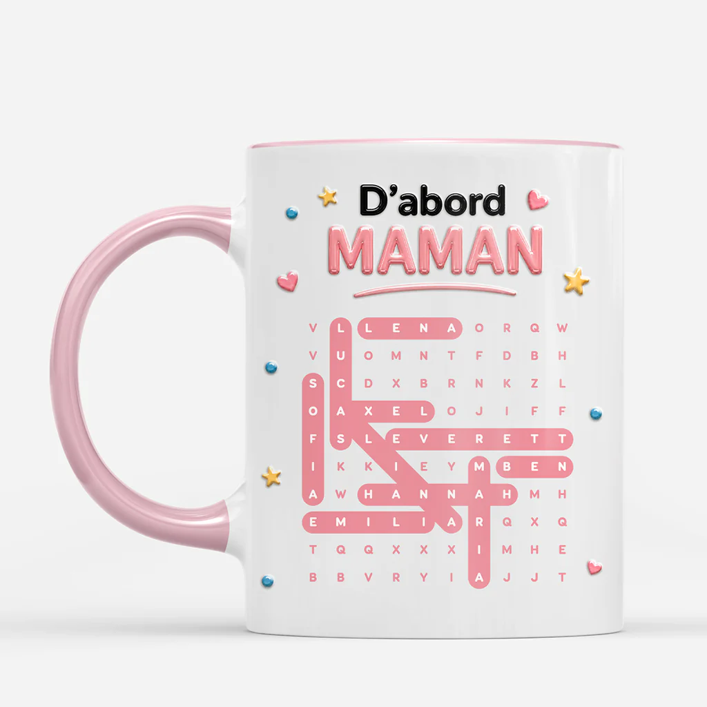 [Effet d'Impression 3D] Mug Personnalisé Prénom - Cadeau D'abord Papa Ensuite Papy - Image 2