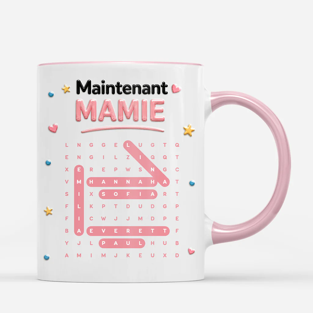 [Effet d'Impression 3D] Mug Personnalisé Prénom - Cadeau D'abord Papa Ensuite Papy - Image 3