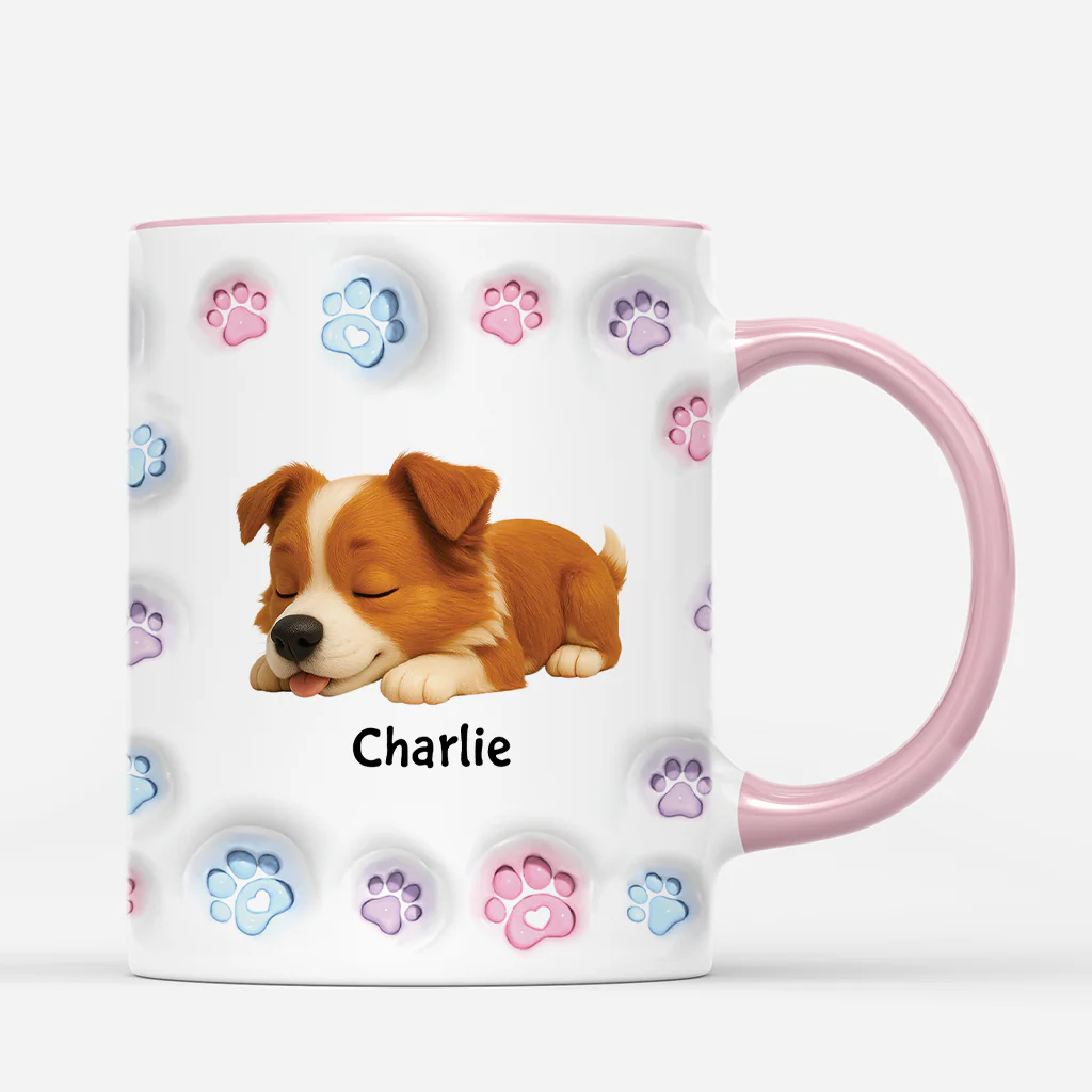 [Effet d'Impression 3D] Tasse Fête des Mères Personnalisée - Meilleure Maman Chien - Image 3