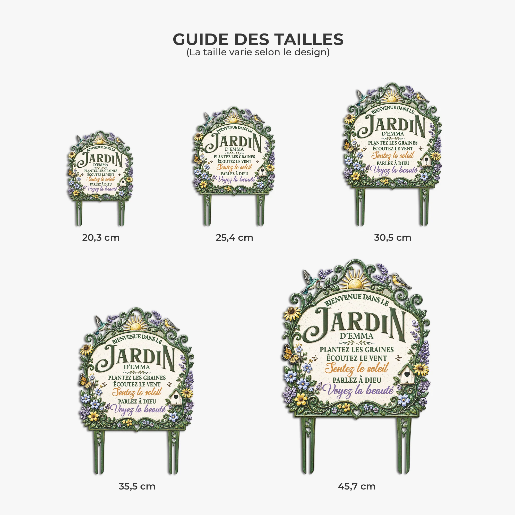 [Effet d'Impression 3D] Piquet De Jardin Décoratif Personnalisé Pour Femme - Bienvenue Dans Mon Jardin - Image 4