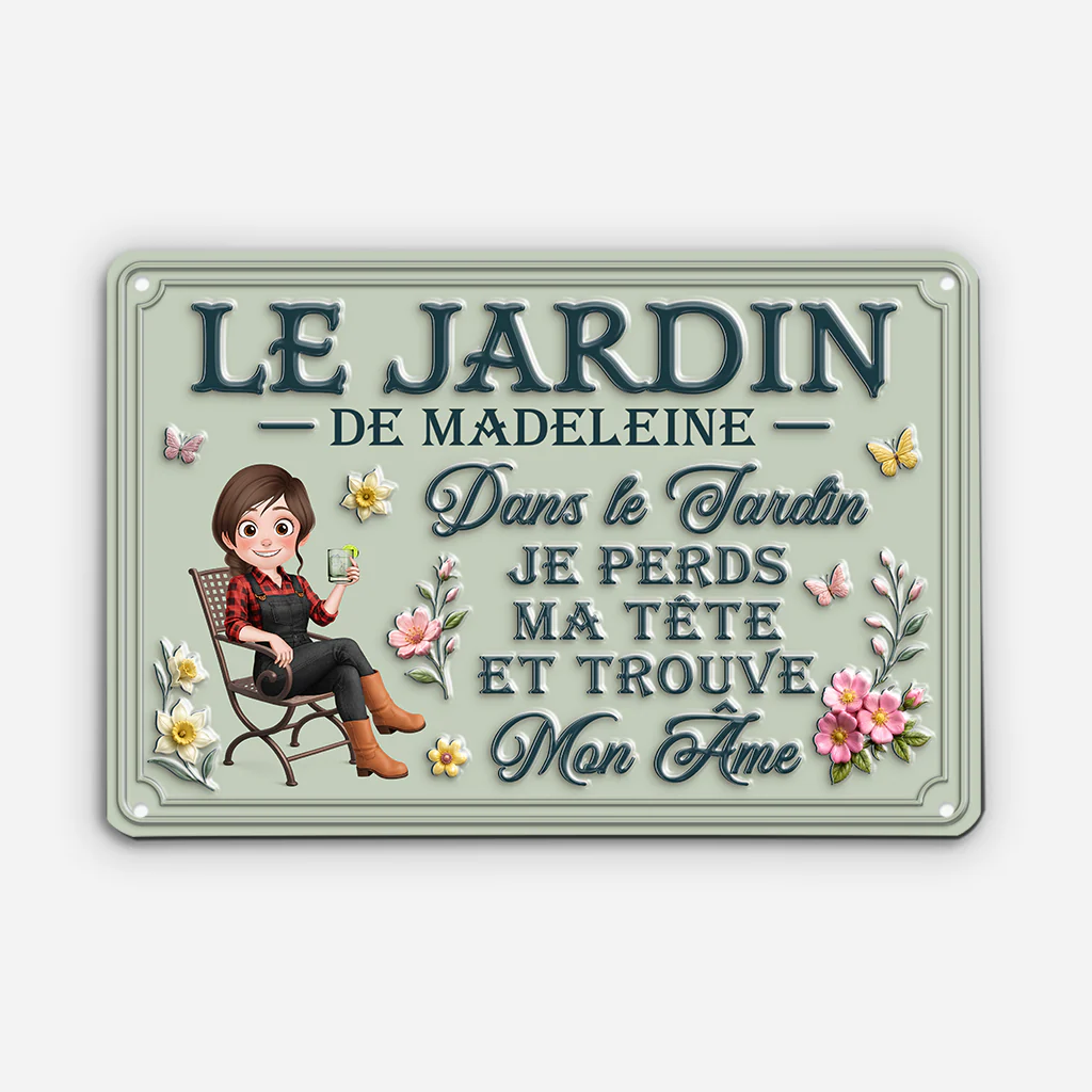 [Effet d'Impression 3D] Plaque Extérieure Personnalisée - Les Règles Du Jardin