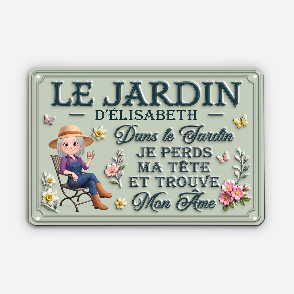 [Effet d'Impression 3D] Plaque Extérieure Personnalisée - Les Règles Du Jardin - Image 2