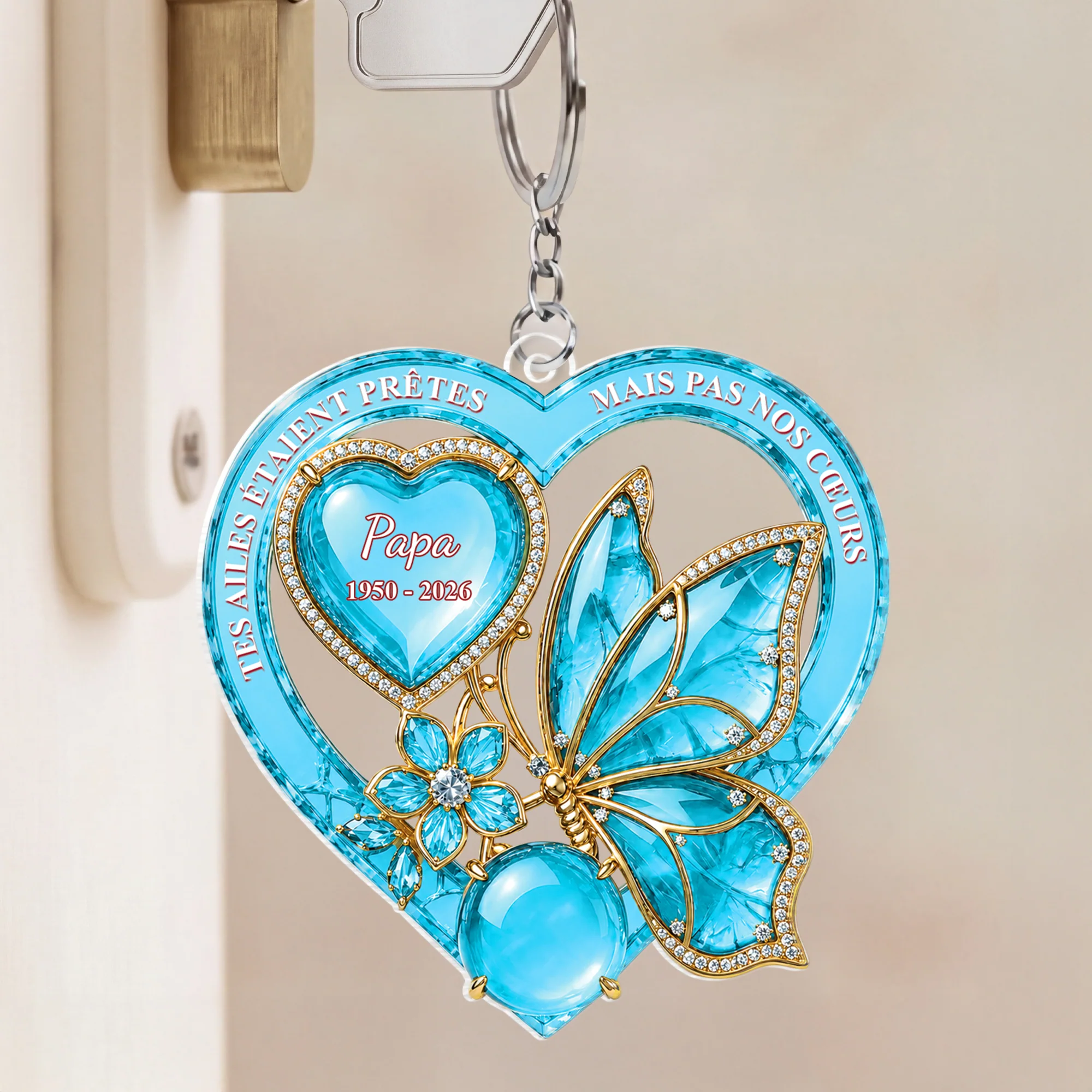 [Effet d'Impression 3D] Porte Clés Acrylique Personnalisé Commémoratif - Cadeau Souvenir Papa Et Maman 12395AJS4FA - Image 2