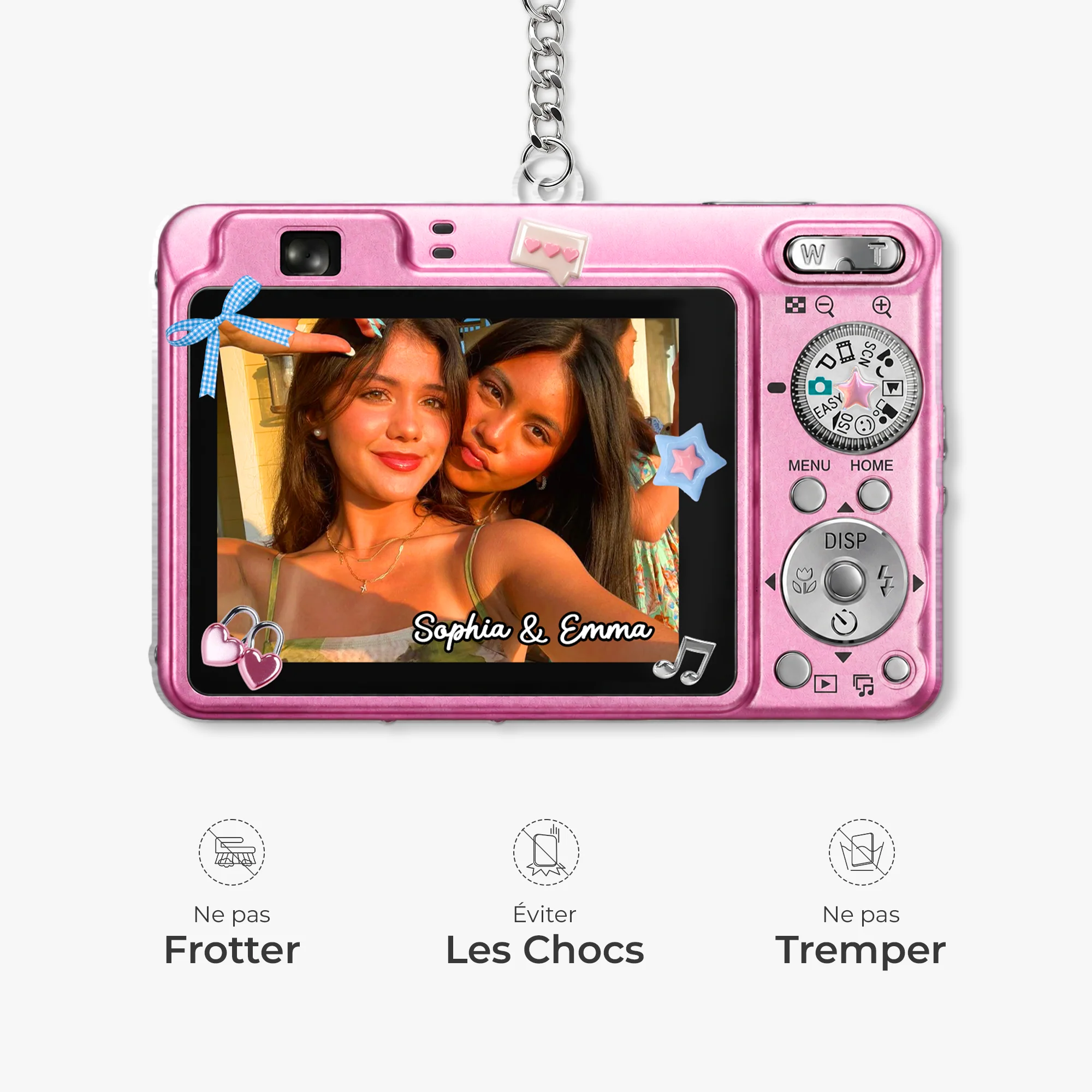 [Effet d'Impression 3D] Porte Clés Acrylique Personnalisé Photo - Cadeau Pour Meilleure Amie - Image 5