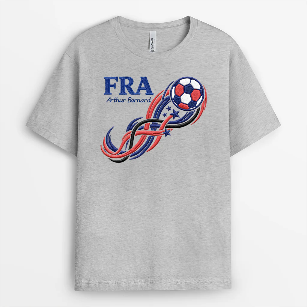 [Effet d'Impression 3D] T-shirt Personnalisé De Foot Avec Nation - Cadeau Pour Fan De Football - Image 2