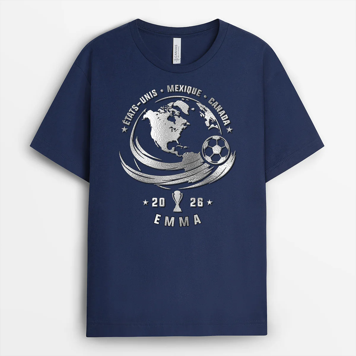 [Effet d'Impression 3D] T-shirt Personnalisé Homme Femme - Cadeau Pour Fan De Football - Image 2
