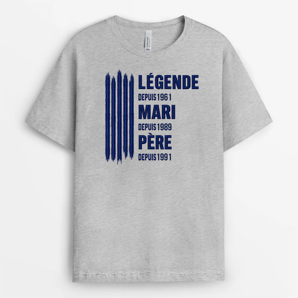 [Effet d'Impression 3D] T-shirt Personnalisé Papa Papy Style Camo - Légende Depuis - Image 2