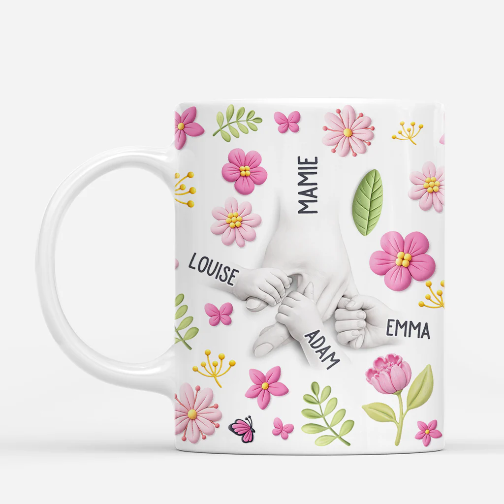 Mug Personnalisé Maman - Design Jardin Fleuri - Effet 3D - Image 2