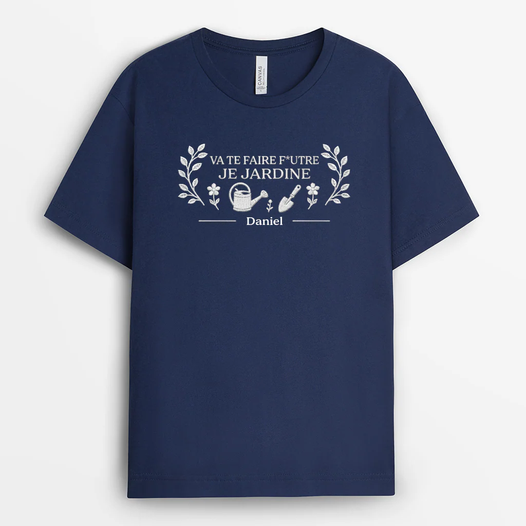 [Effet d'Impression 3D] Tee Shirt Personnalisé Humour Femme Homme - Va Te Faire Voir Je Jardine - Image 2