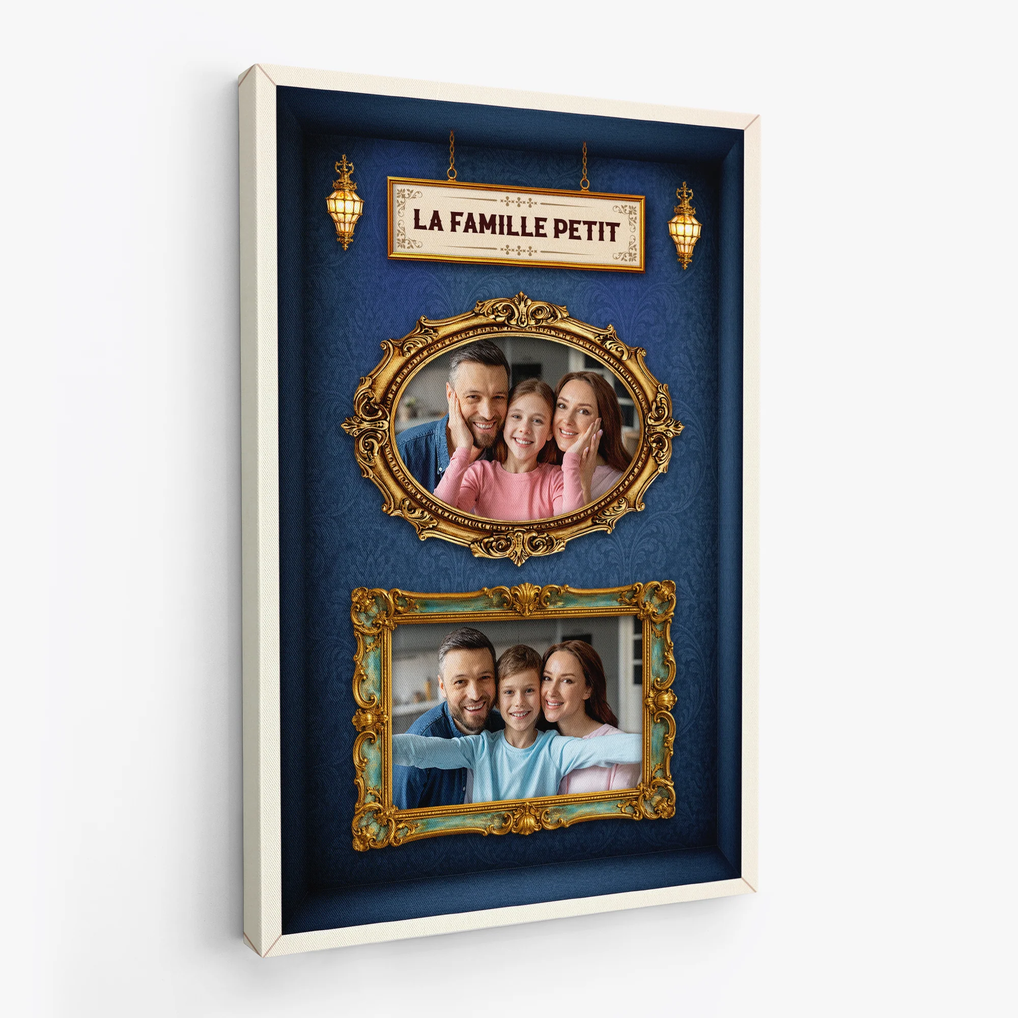 [Effet d'Impression 3D] Tableau Photo Personnalisé Famille – Notre Famille - Image 2