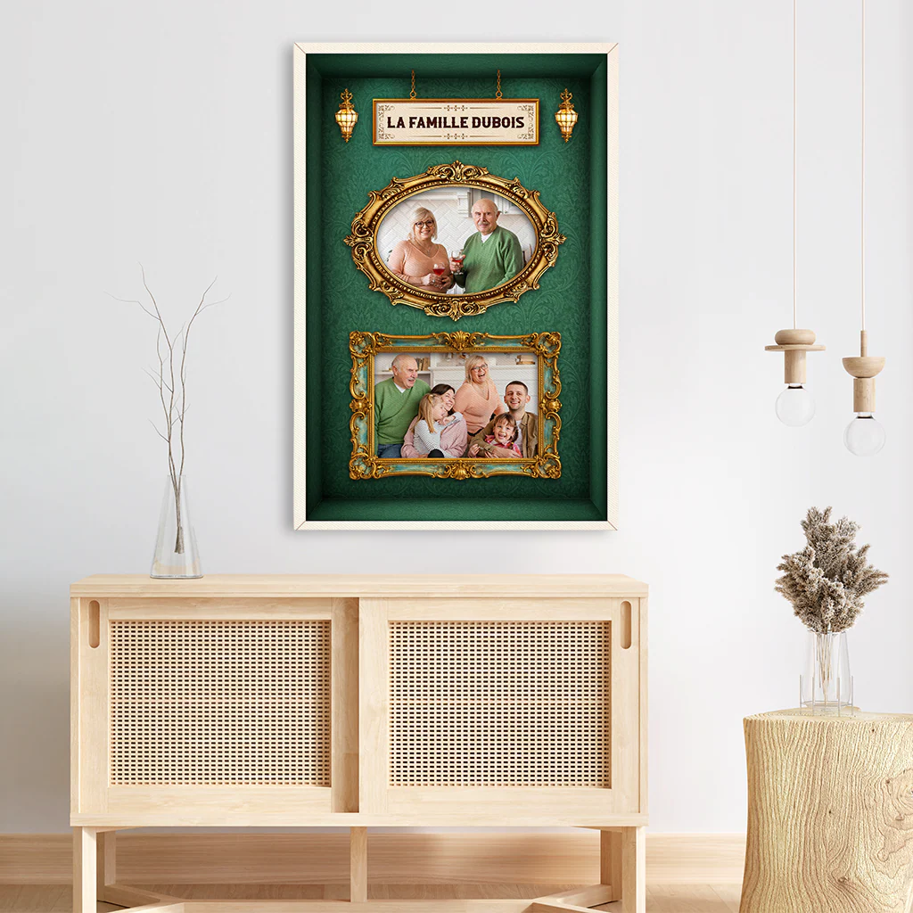 [Effet d'Impression 3D] Tableau Photo Personnalisé Famille – Notre Famille - Image 3