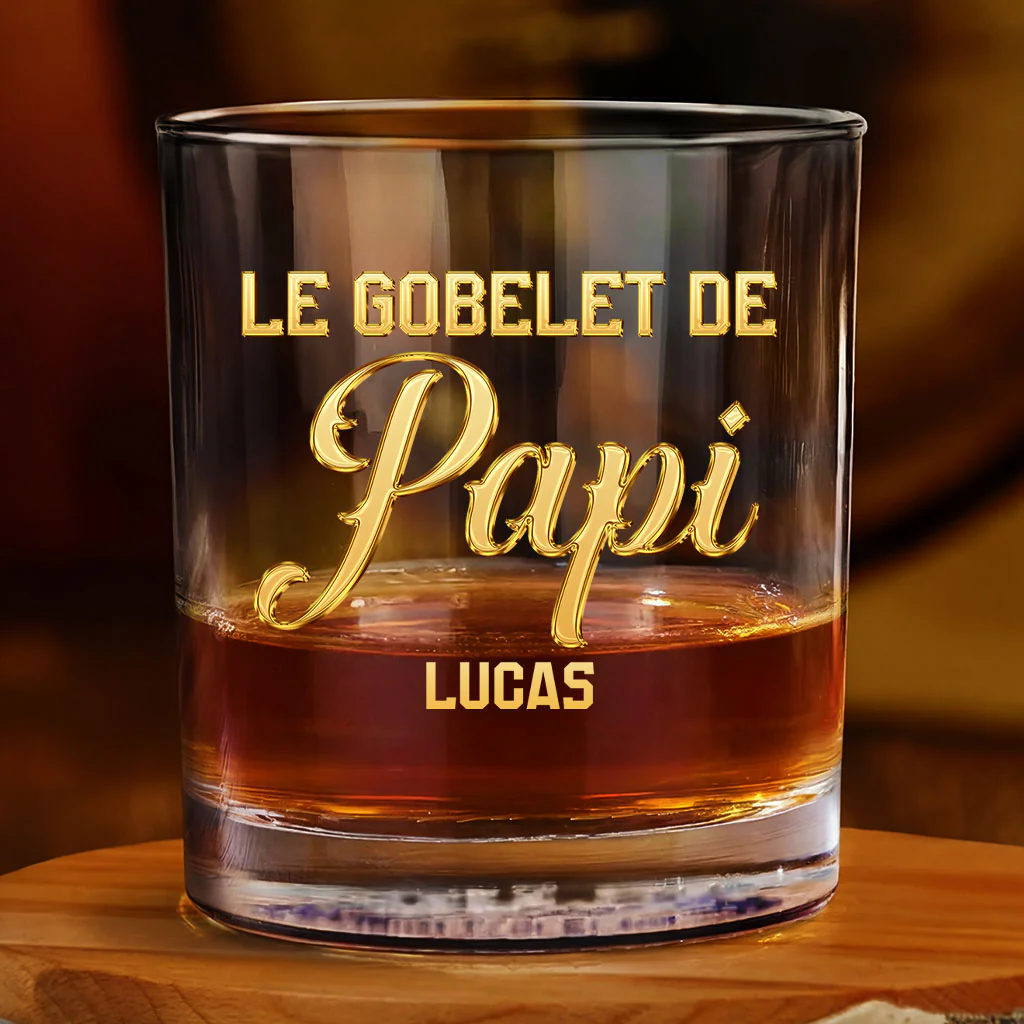 [Effet d'Impression 3D] Verre Whisky Personnalisée - Gobelet De Papa Papy - Image 2