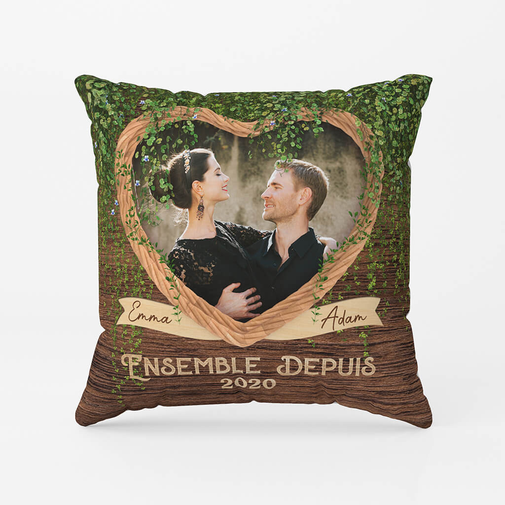 Ensemble Depuis Avec Photo - Coussin Couple Personnalisable - Image 2