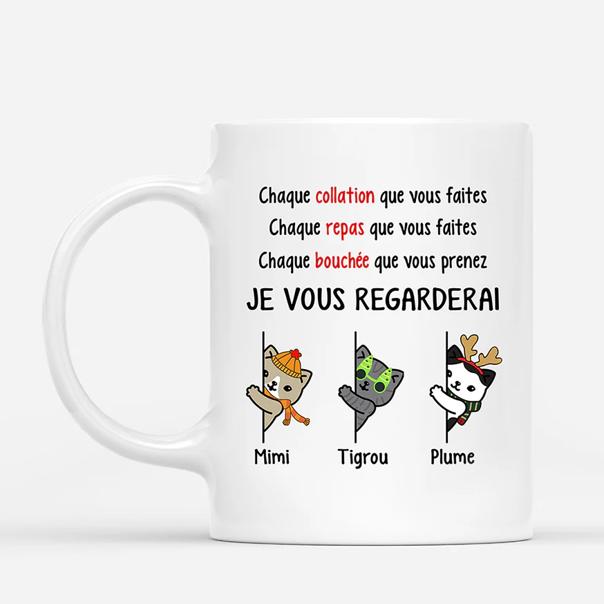 Mug de Noël personnalisé – Chaque Collation Que Vous Préparez