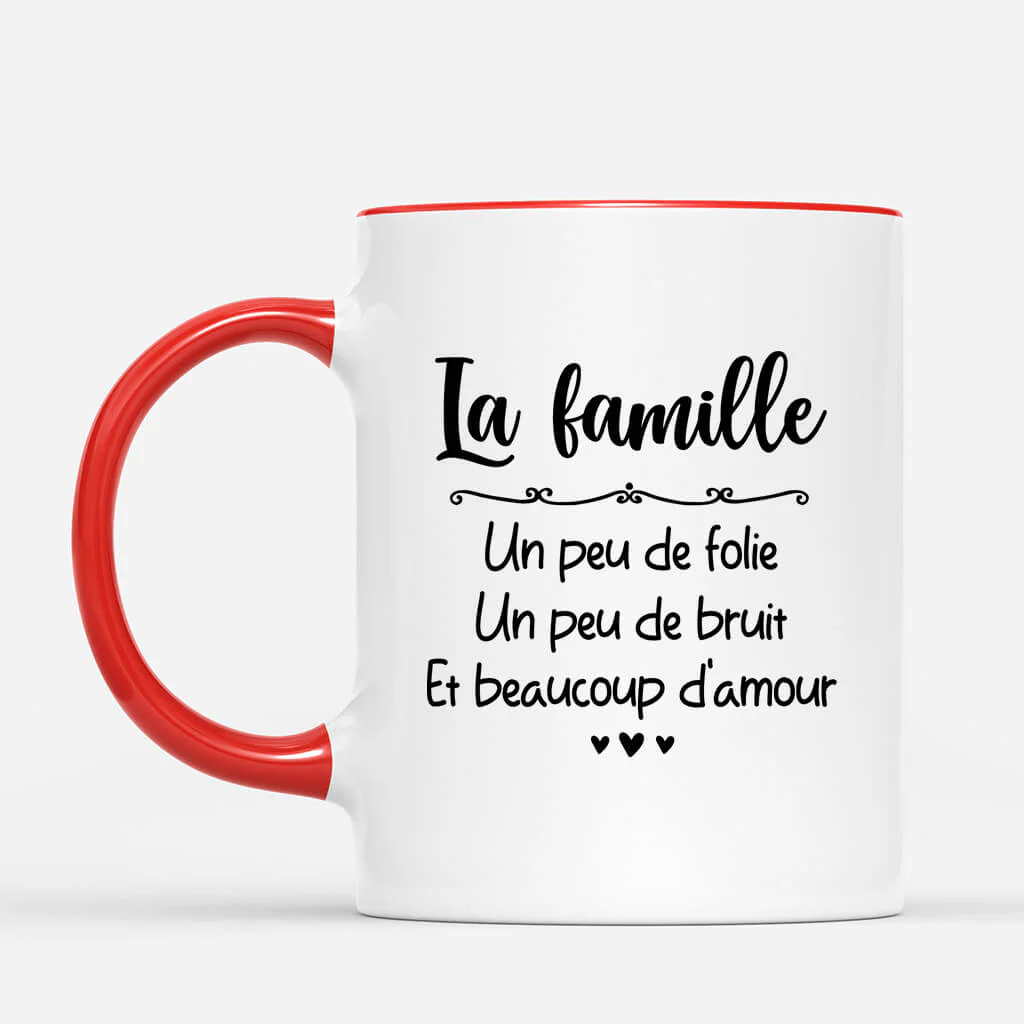Mug Personnalisé - Famille Beaucoup d'Amour Avec Mots Croisés - Image 3