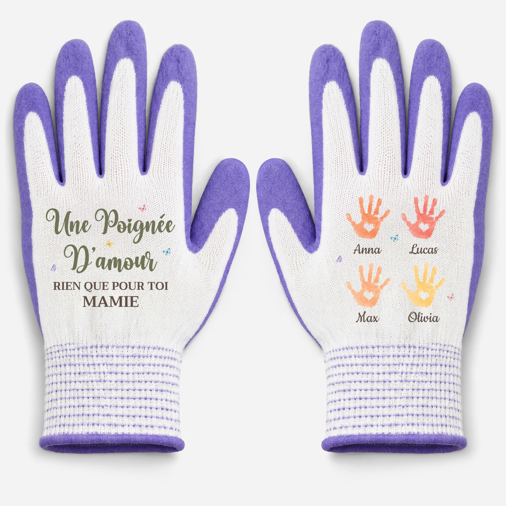 Gants De Jardinage Personnalisés Maman Mamie - Une Poignée D’amour