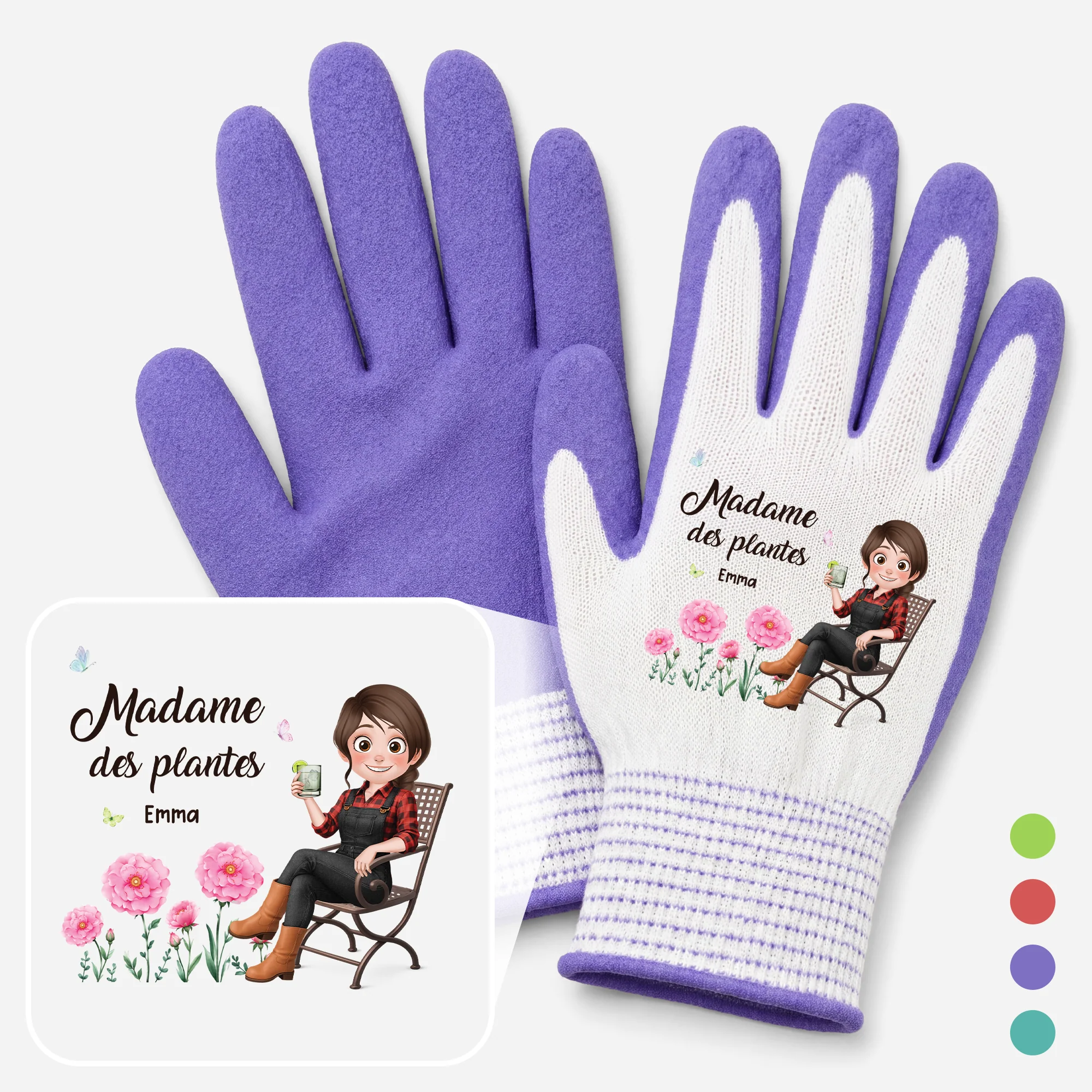 Gants Personnalisables Femme Homme Pour Jardinage - Madame Des Plantes