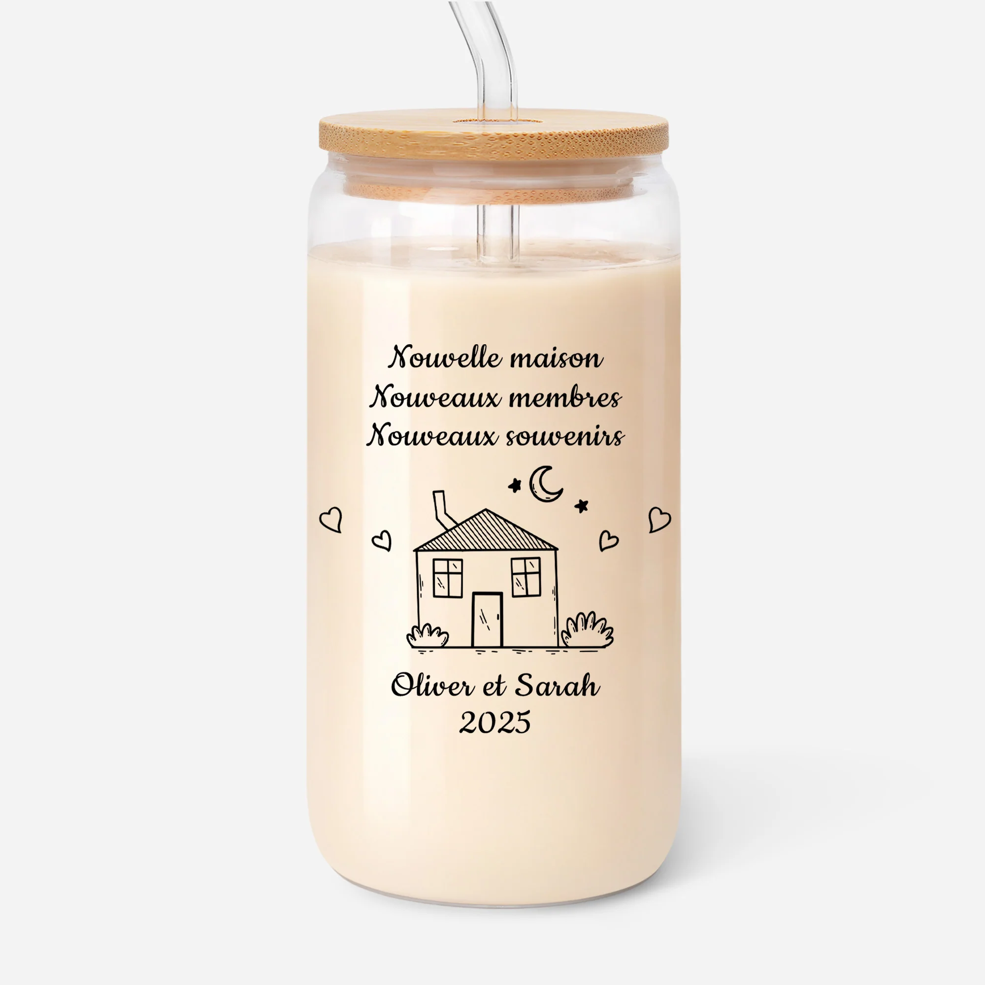 Gobelet En Verre Personnalisé - Cadeau Nouvelle Maison Couple