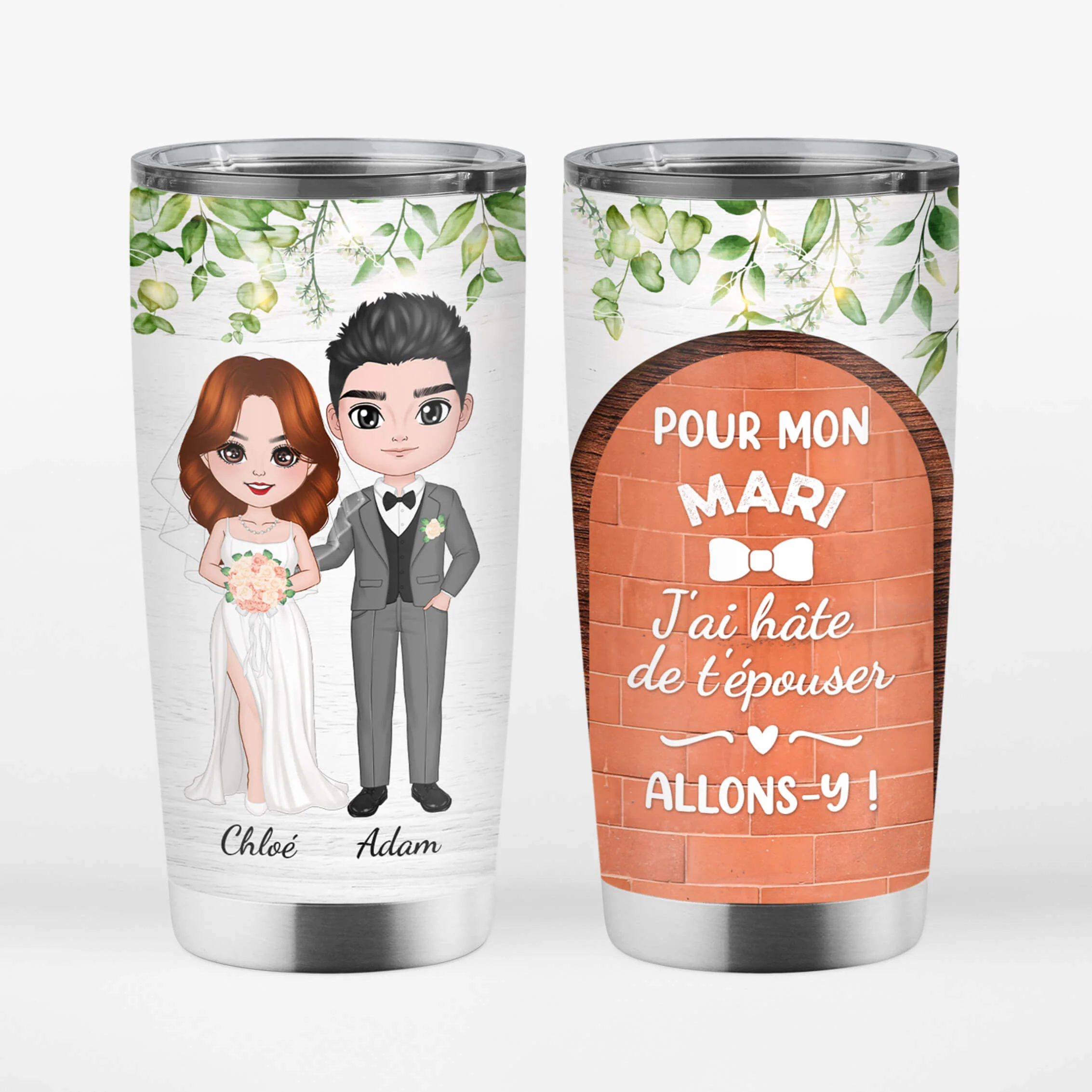 Gobelet J'ai Hâte de T'épouser Personnalisé