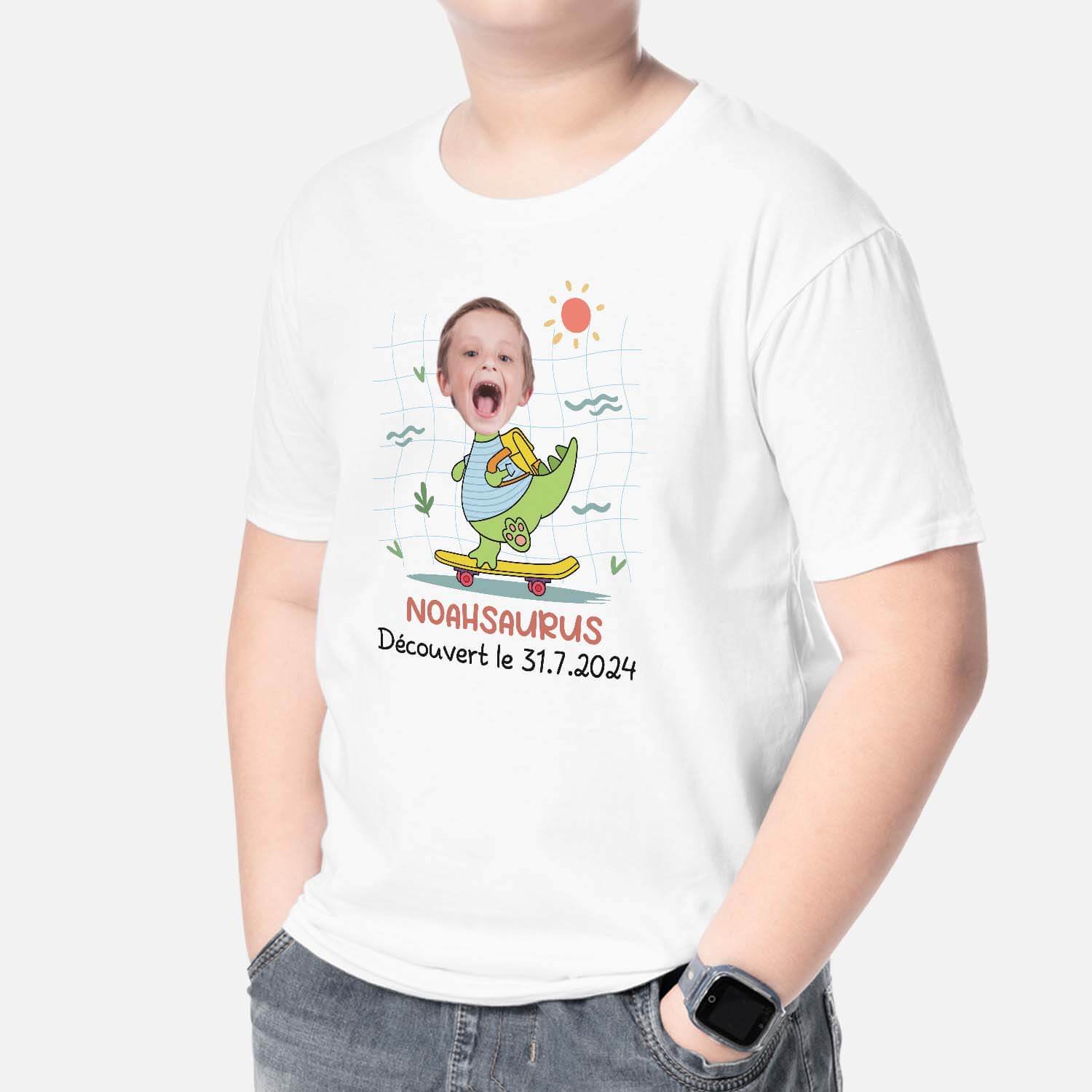 Tee Shirt Enfant Personnalisé Photo – Saurus Découverte - Image 2