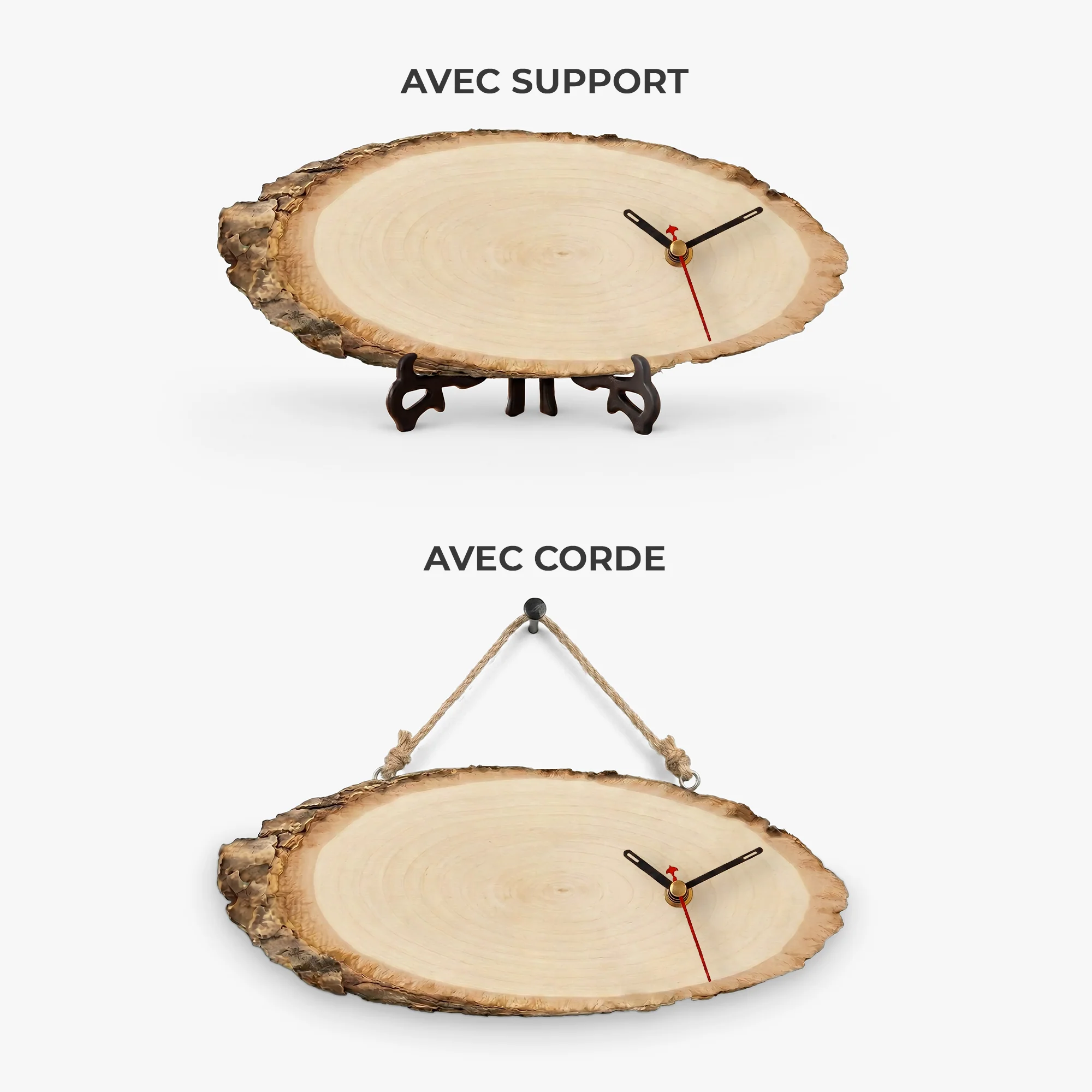 Horloge Bois Personnalisée - Peu Importe Le Temps Qui Passe Cadeau Maman Et Papa - Image 3