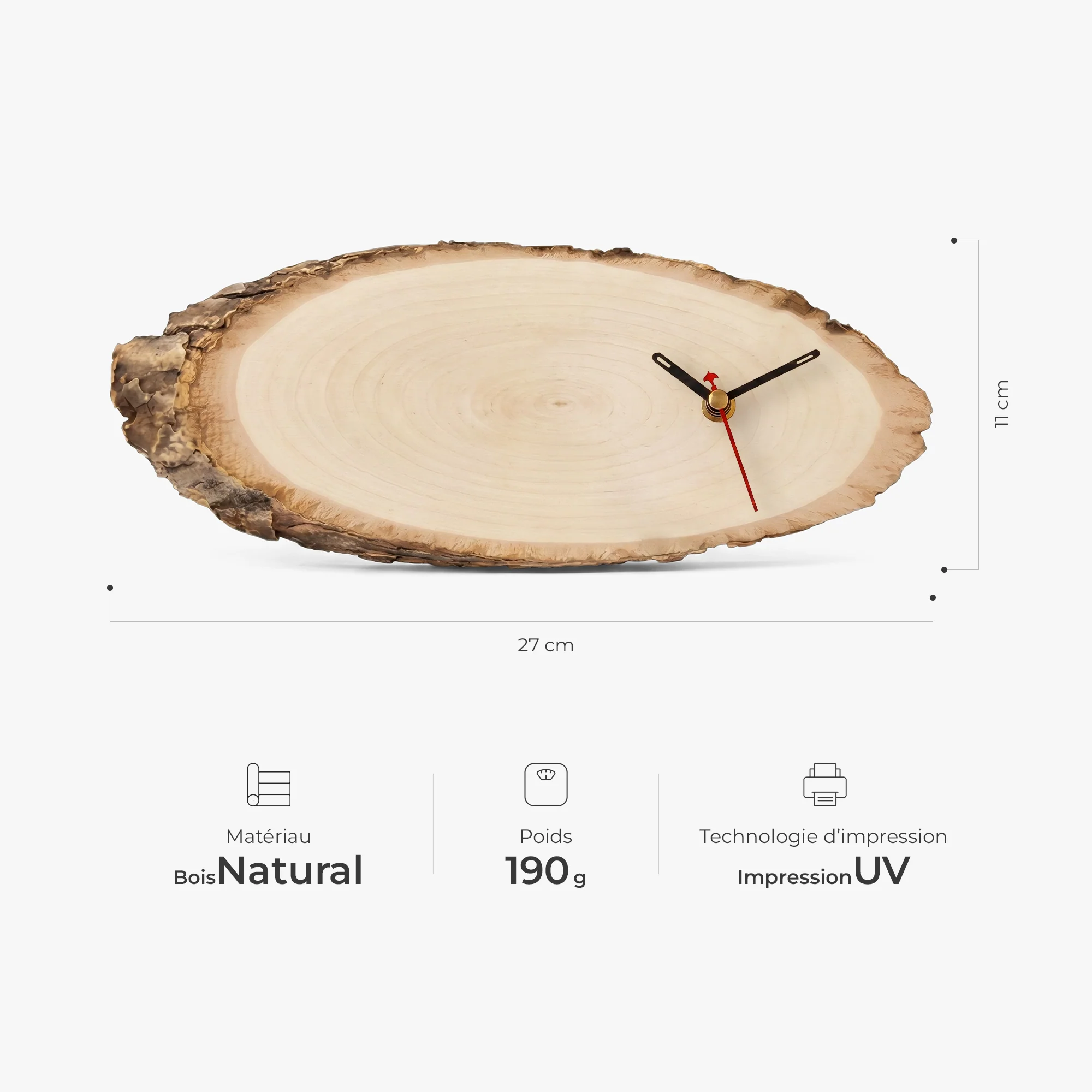 Horloge Bois Personnalisée - Peu Importe Le Temps Qui Passe Cadeau Maman Et Papa - Image 4