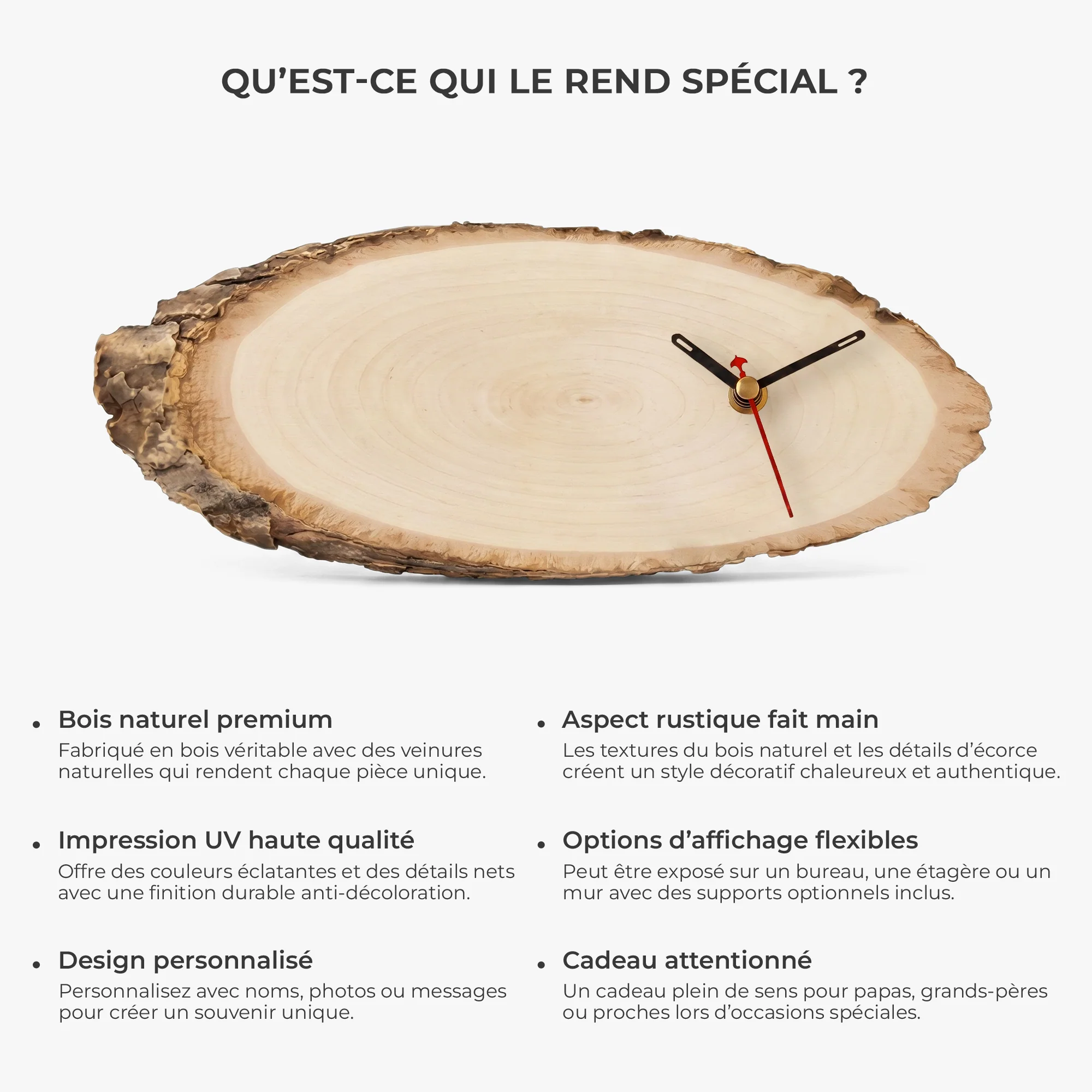 Horloge Bois Personnalisée - Peu Importe Le Temps Qui Passe Cadeau Maman Et Papa - Image 6