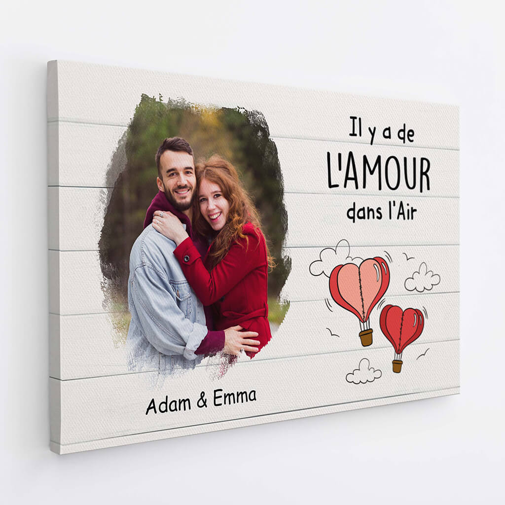 Toile Personnalisée Photo Couple - Il Y A De L'amour Dans L'air - Image 2