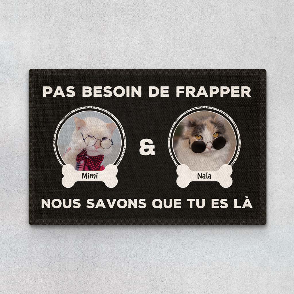 Tapis Chat Personnalisé – Pas Besoin De Frapper