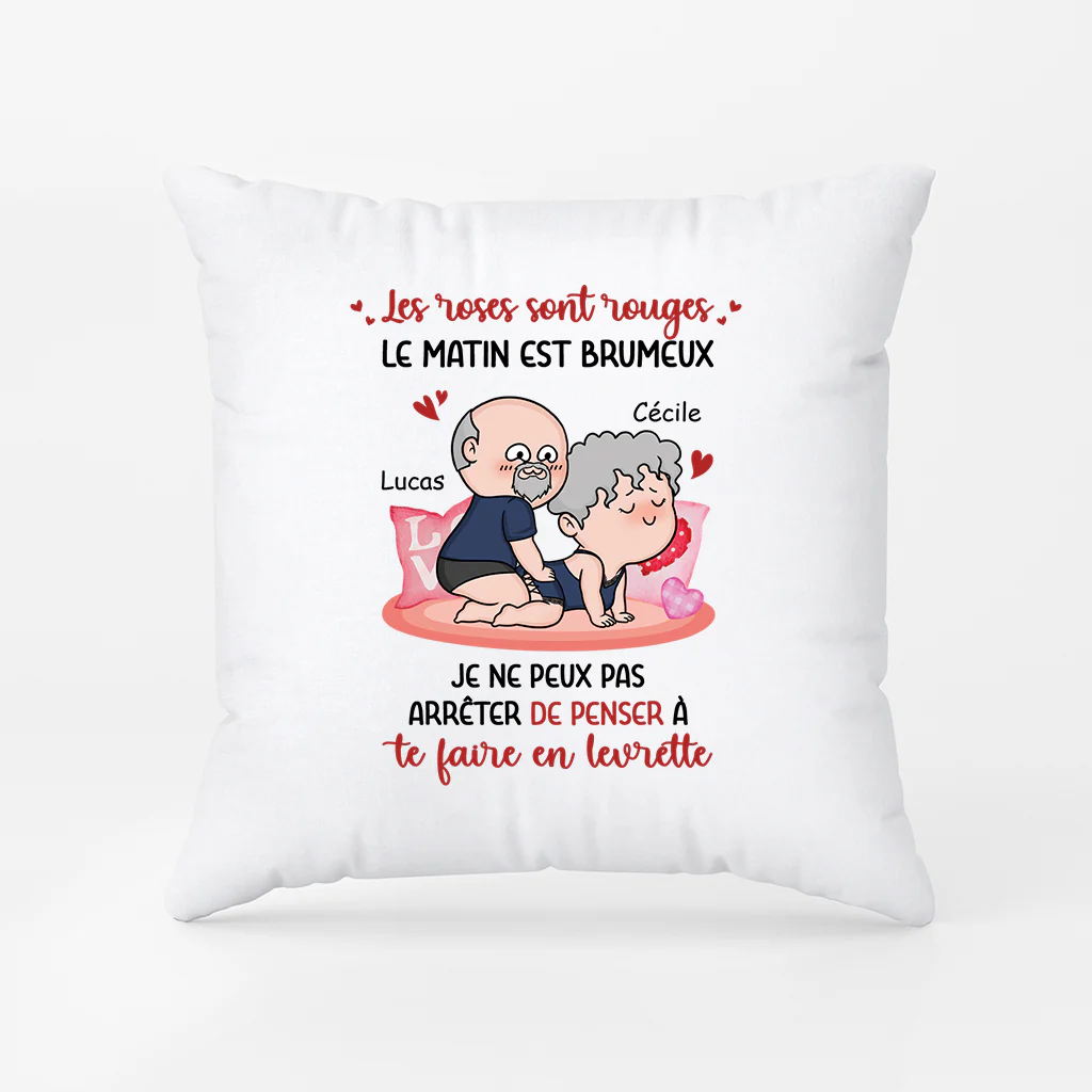 Coussin Humoristique Couple - Cadeau Drôle Personnalisé - Image 2