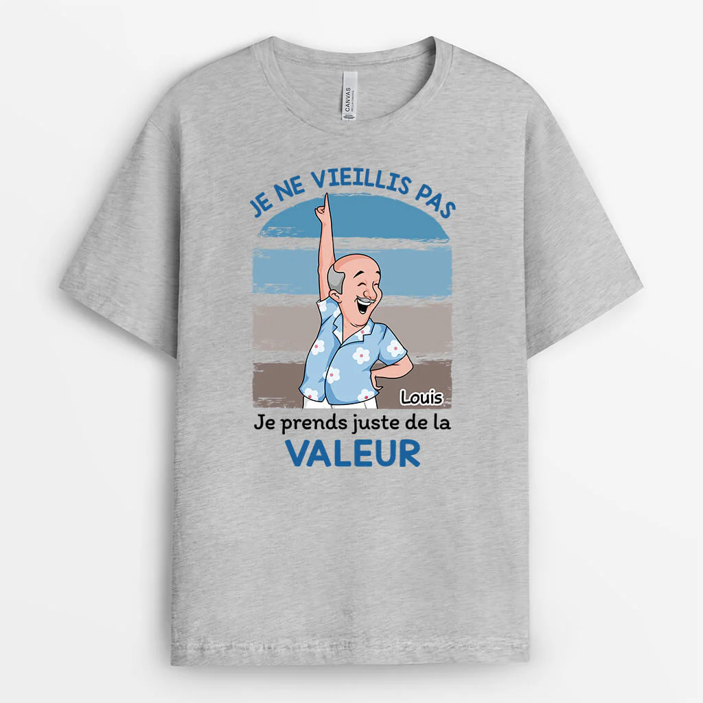 T-Shirt Personnalisé Humour Homme – Je Ne Vieillis Pas