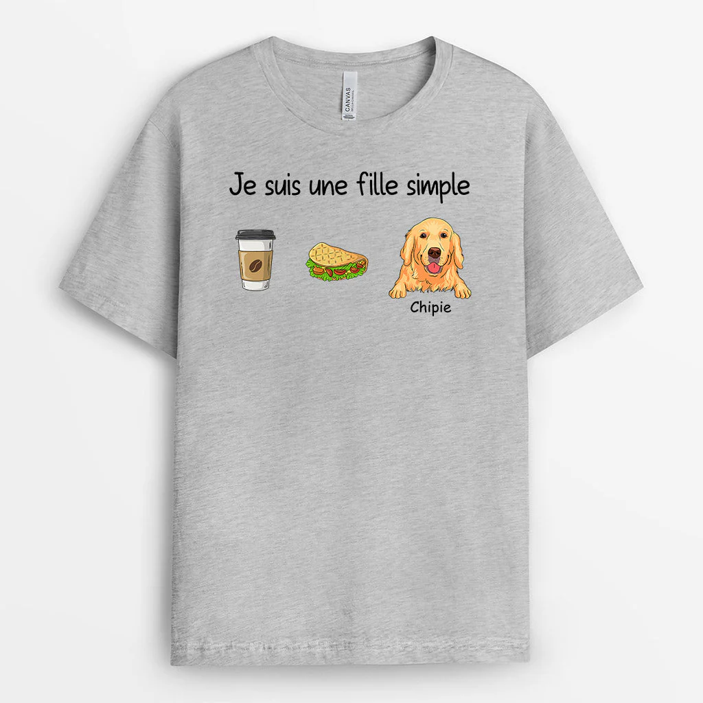 T-shirt Je Suis Une Femme Simple Personnalisé - Image 2